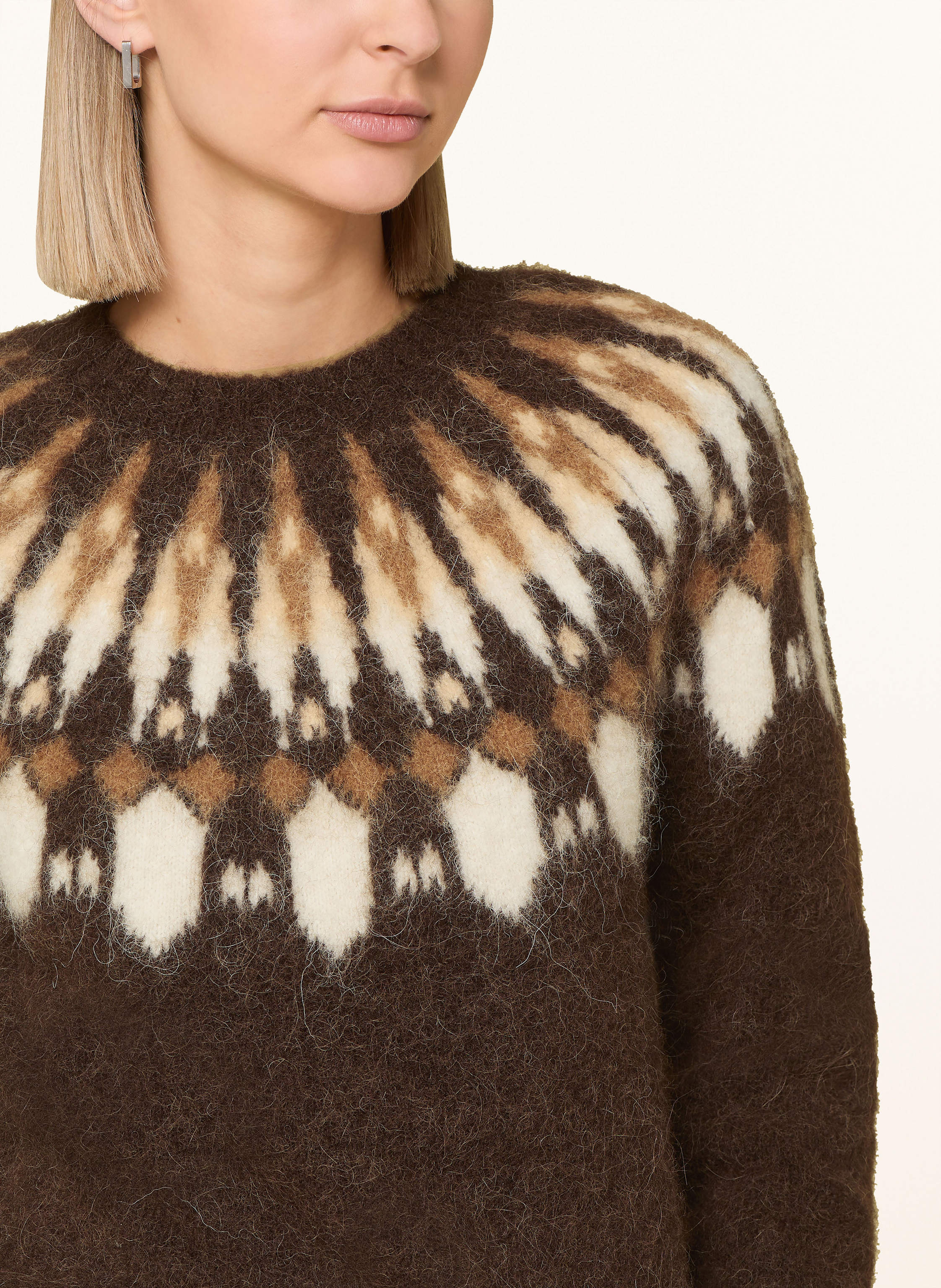 Thumbnail - Gant Pullover Mit Alpaka braun