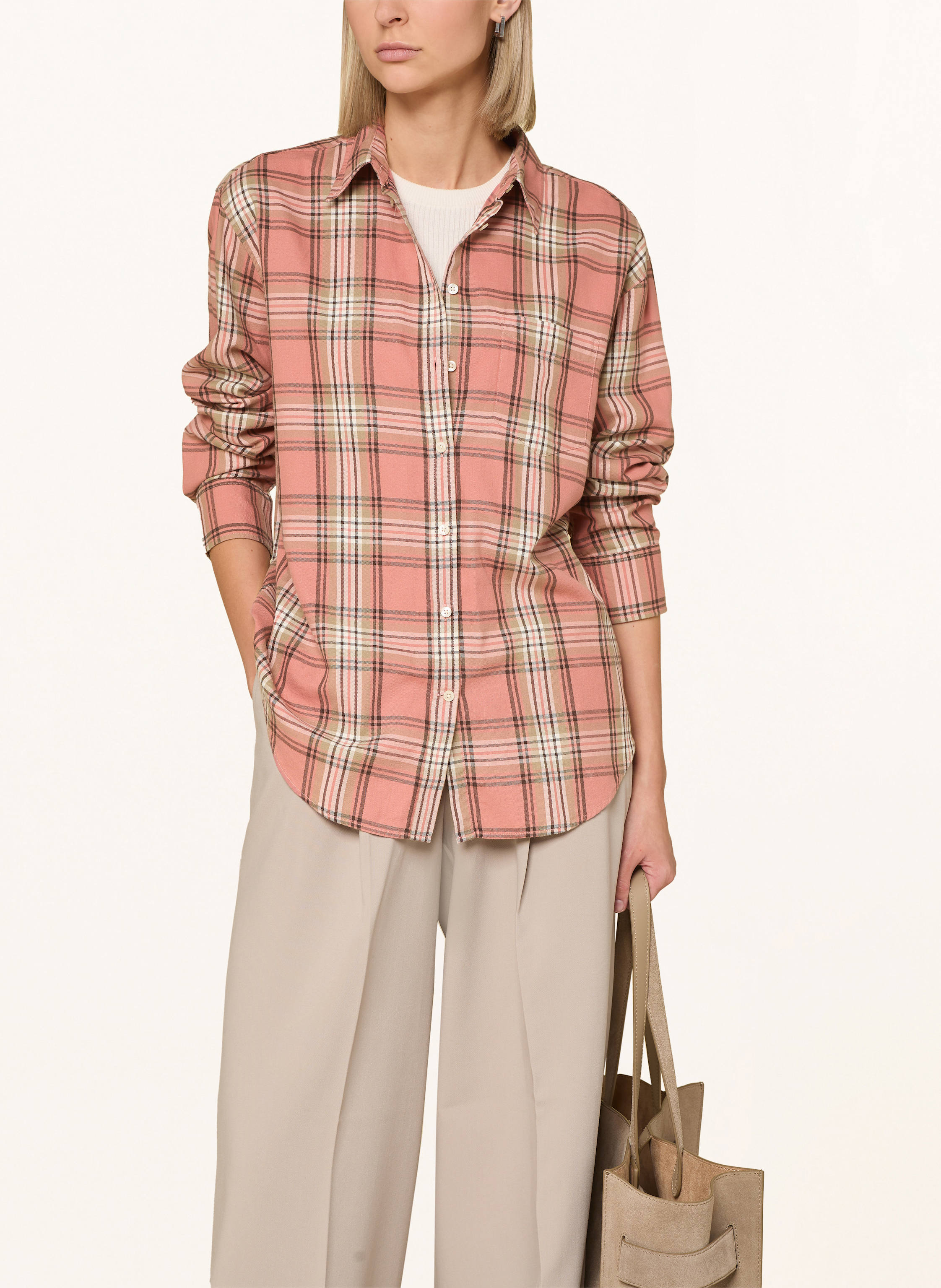 Thumbnail - Gant Hemdbluse Aus Flanell braun