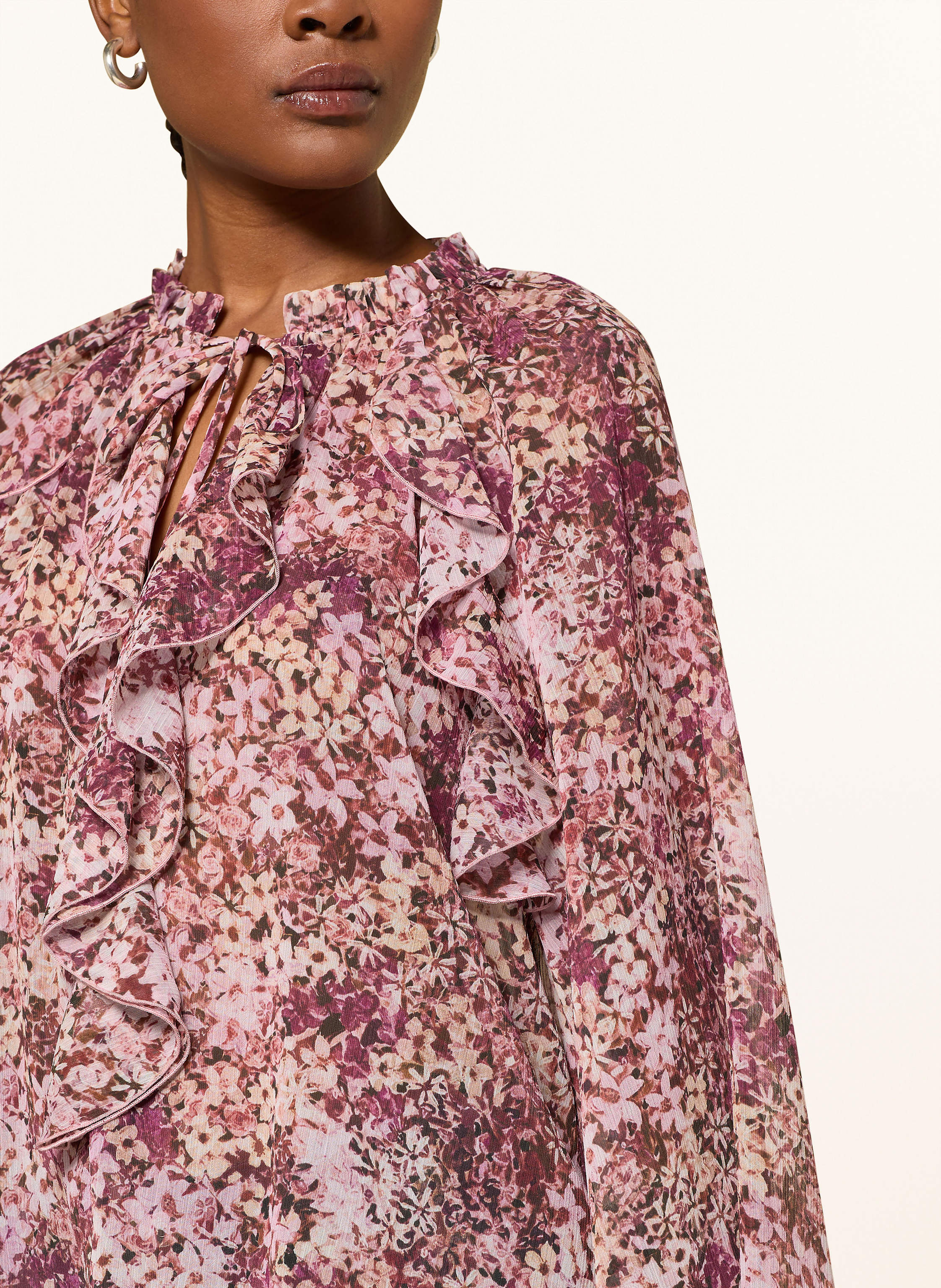 Thumbnail - Mrs & Hugs Blusenshirt Mit Volants rosa