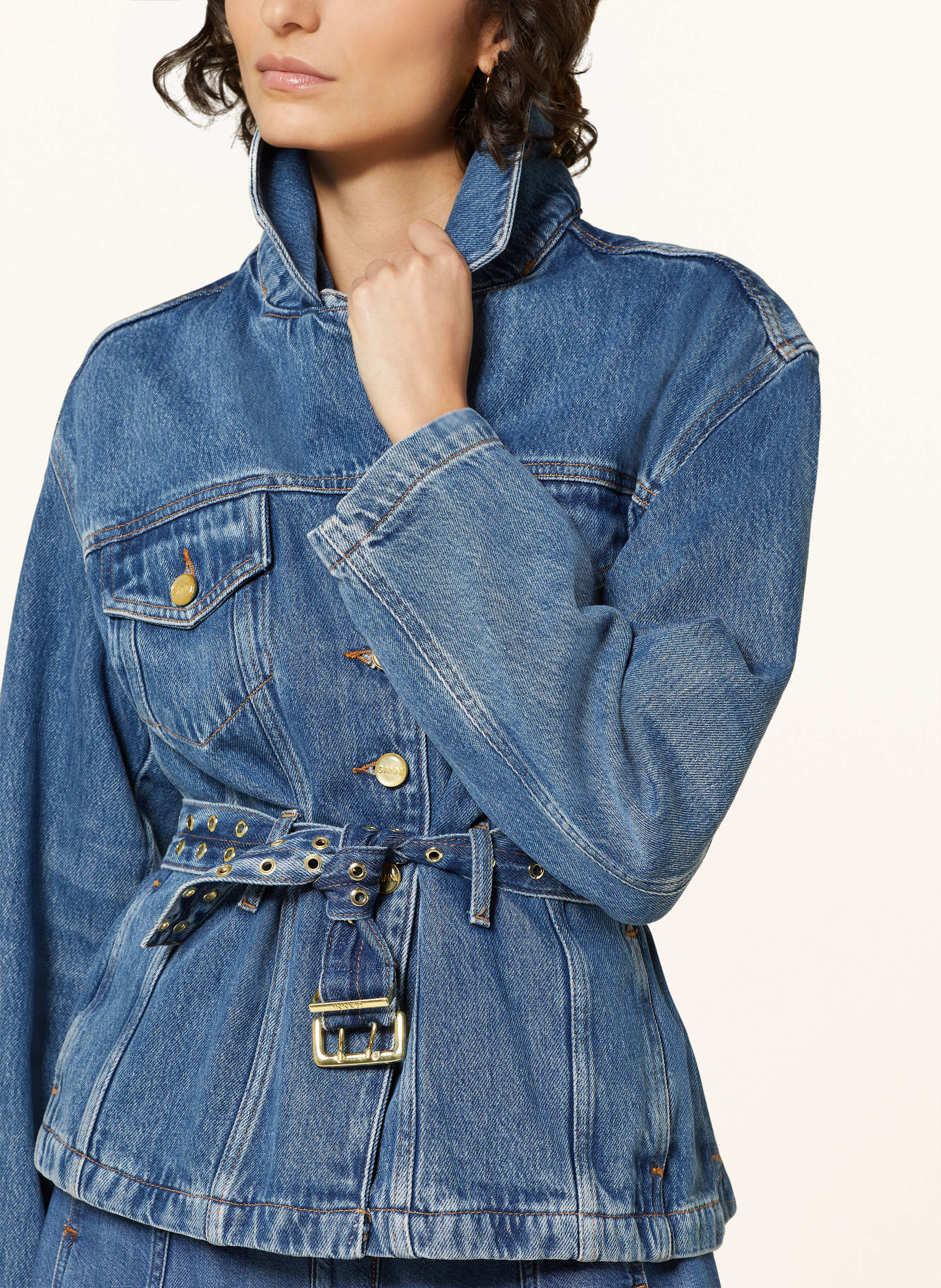 Thumbnail - Ganni Jeansjacke blau