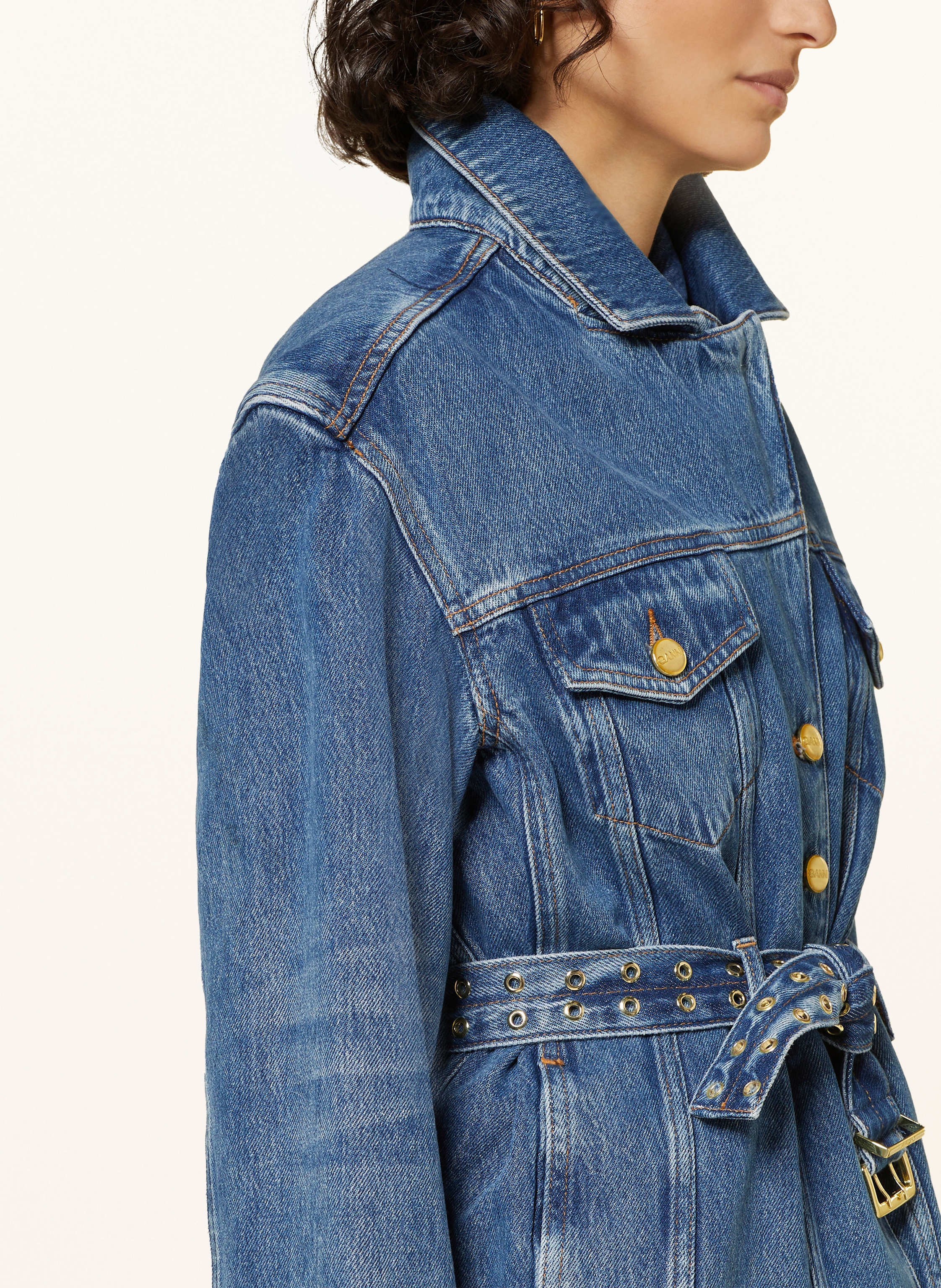 Thumbnail - Ganni Jeansjacke blau