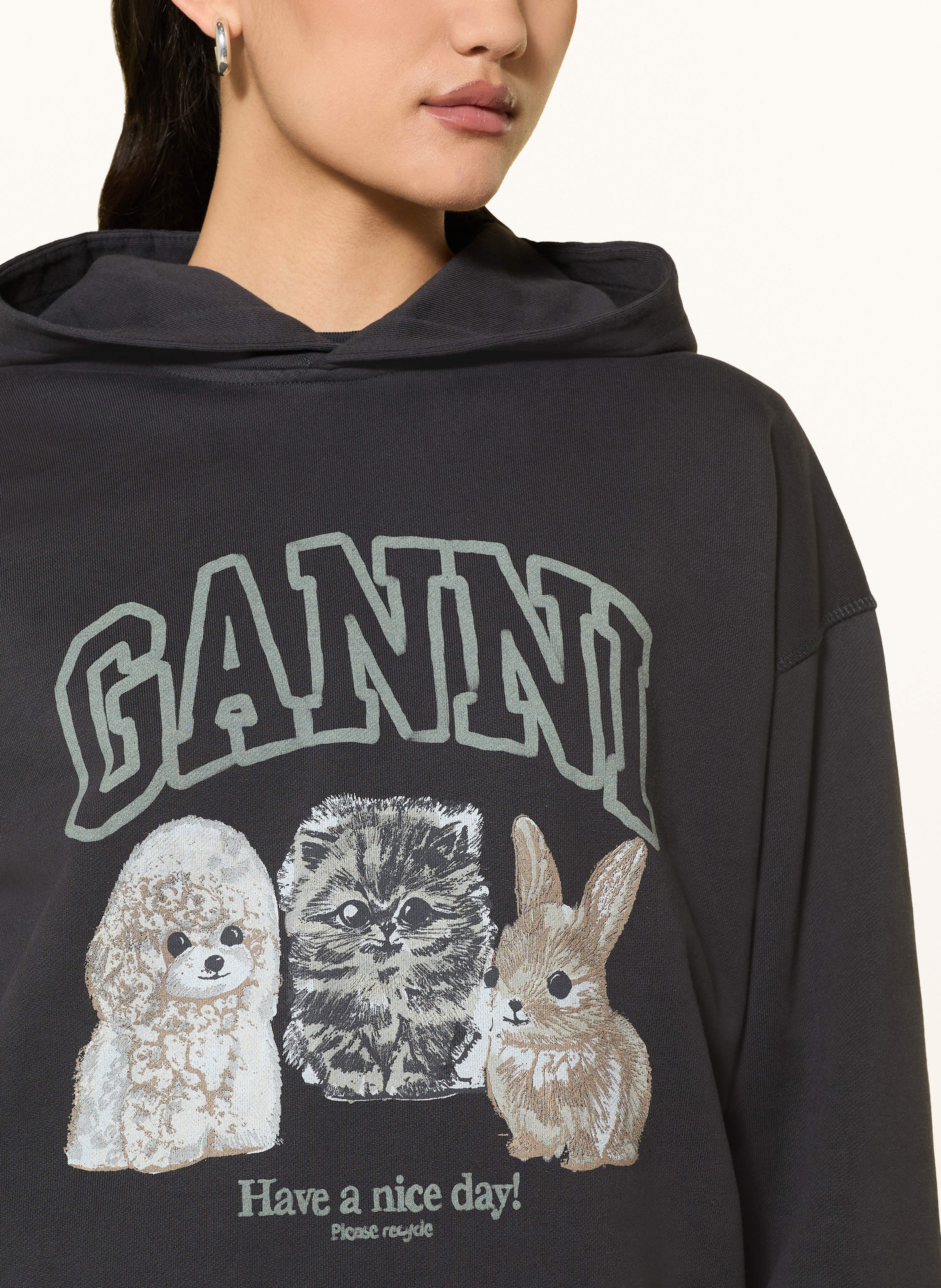Thumbnail - Ganni Hoodie Isoli schwarz