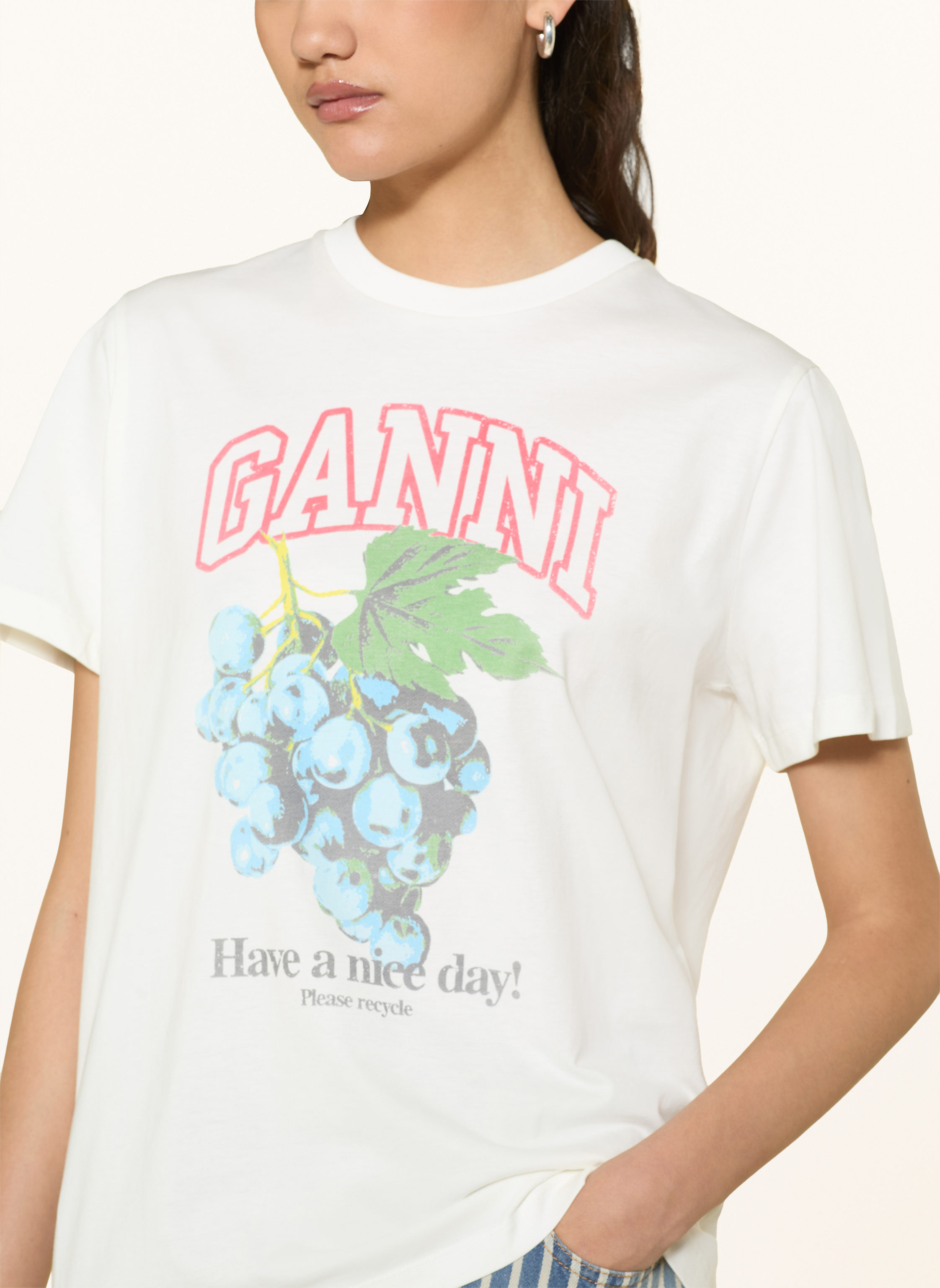 Thumbnail - Ganni T-Shirt weiss
