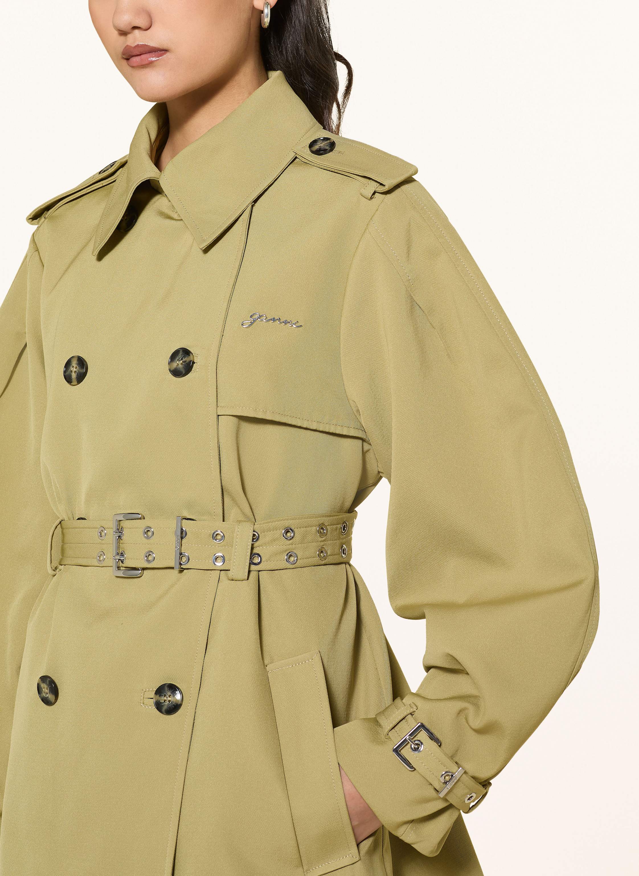 Thumbnail - Ganni Trenchcoat braun