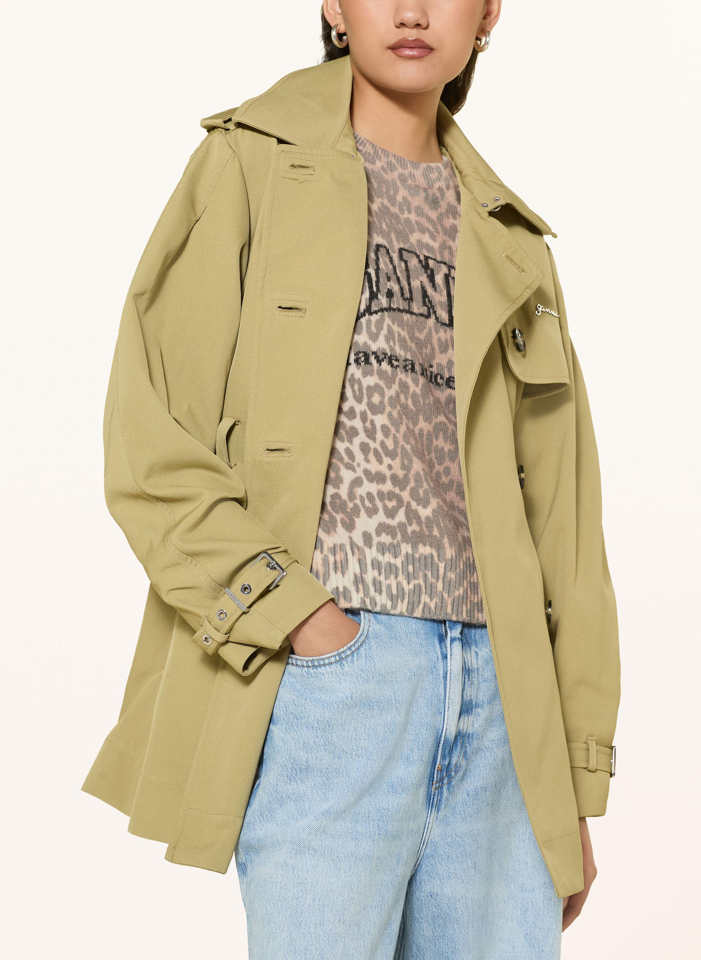 Thumbnail - Ganni Trenchcoat braun