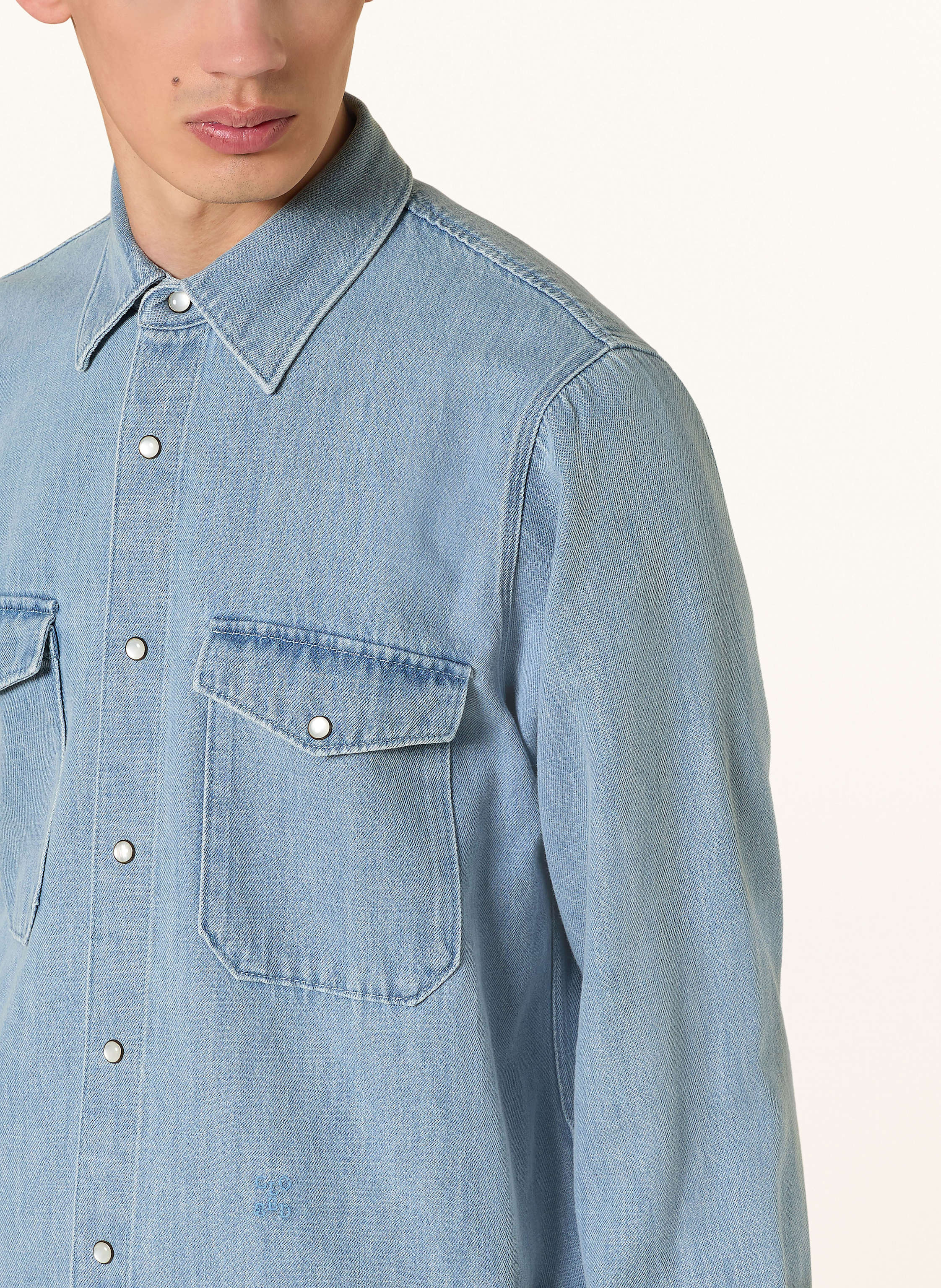 Thumbnail - Closed Jeanshemd Army Relaxed Fit blau