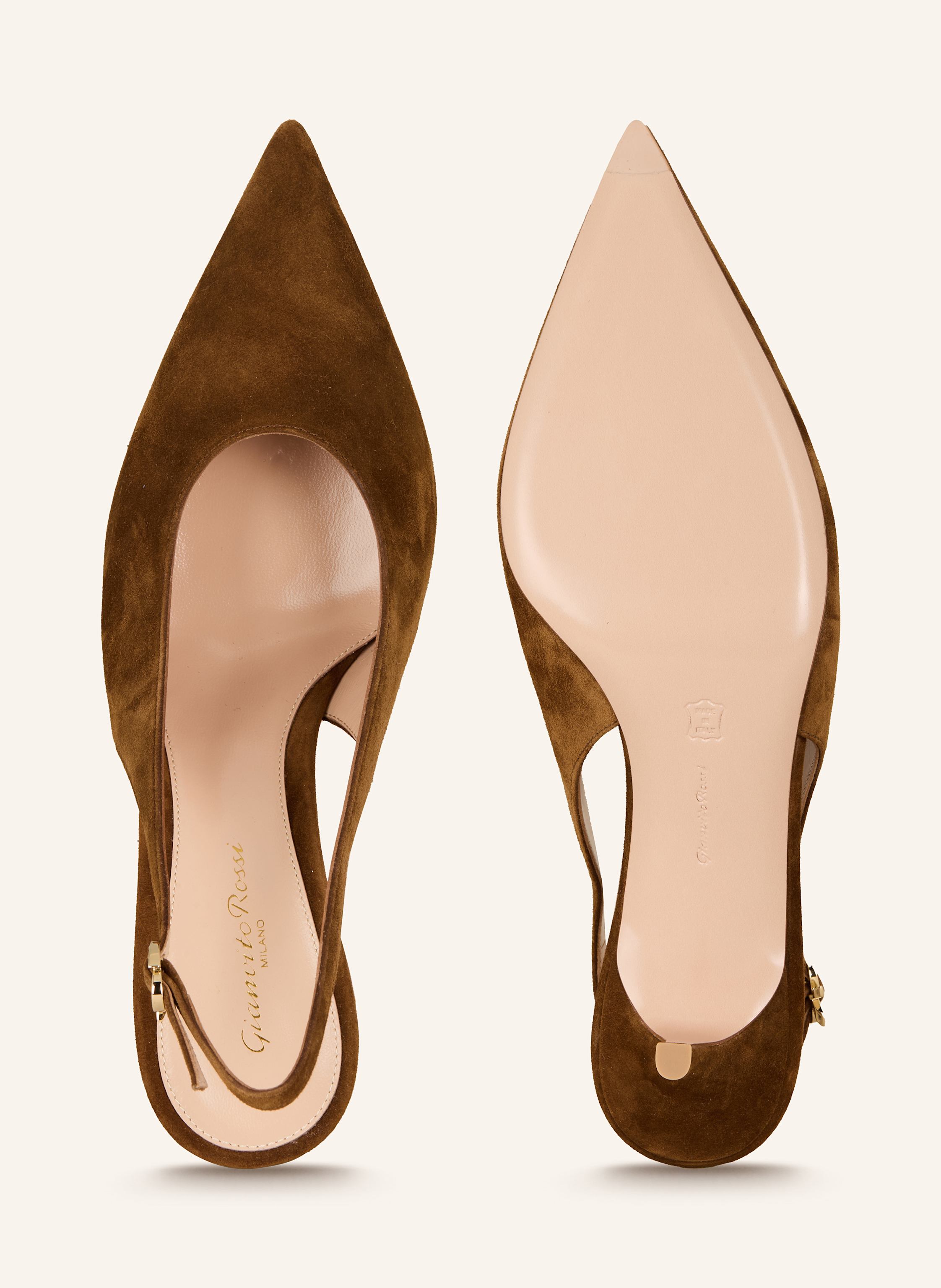 Thumbnail - Gianvito Rossi Slingpumps Robbie braun