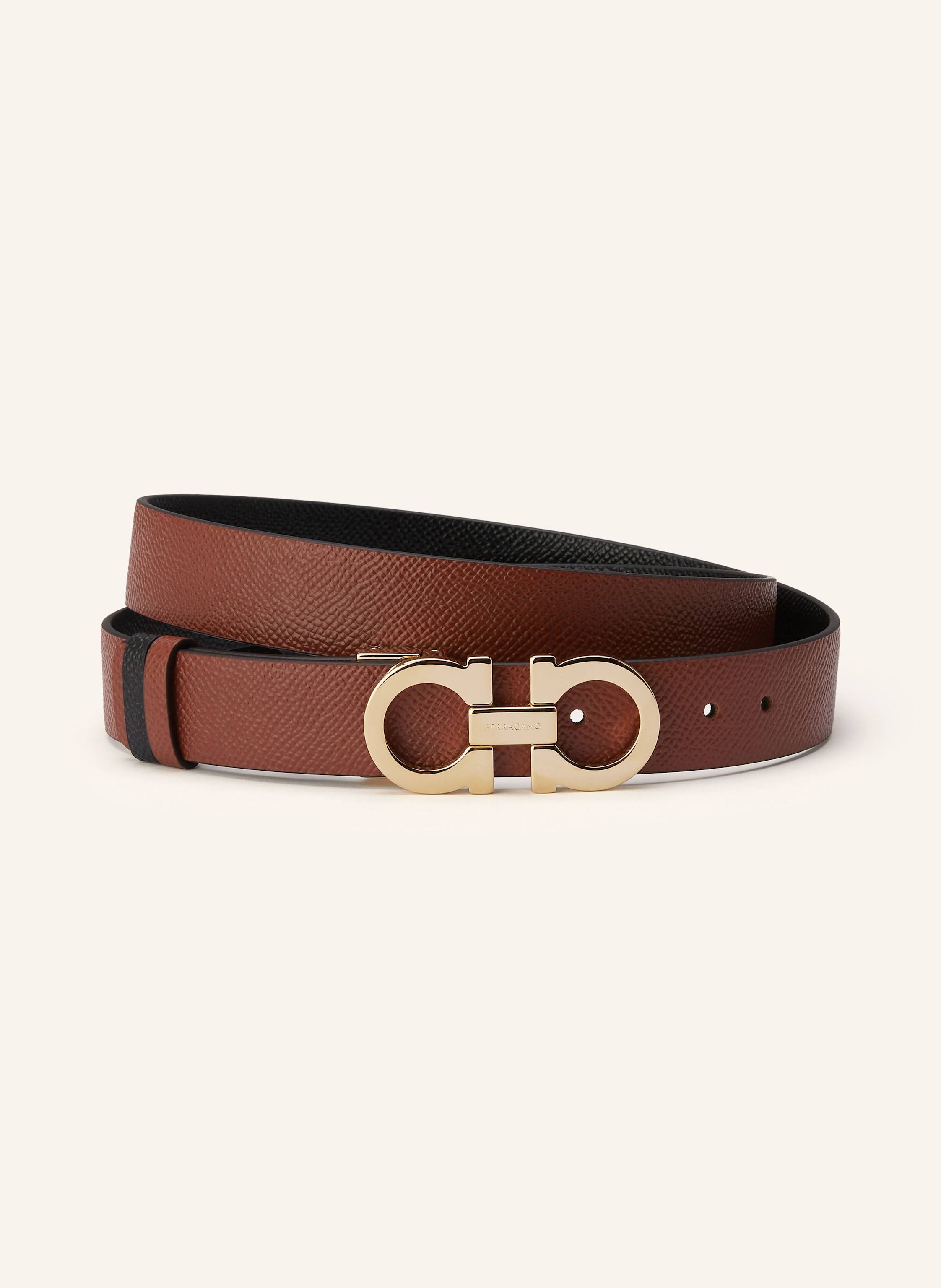 Ferragamo Ferragamo Ledergürtel Donna Zum Wenden braun in BRAUN / SCHWARZ