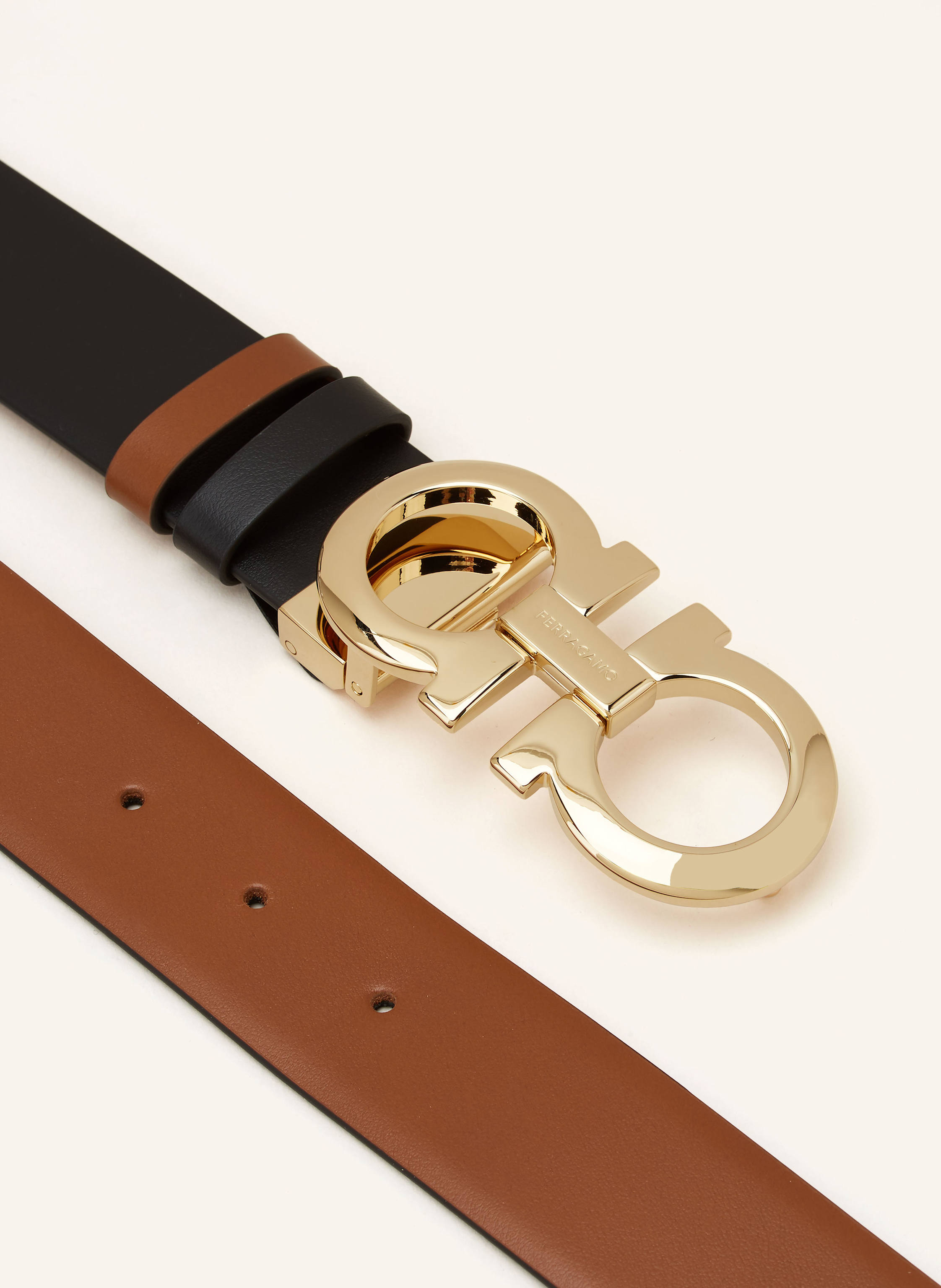 Thumbnail - Ferragamo Ledergürtel Zum Wenden schwarz