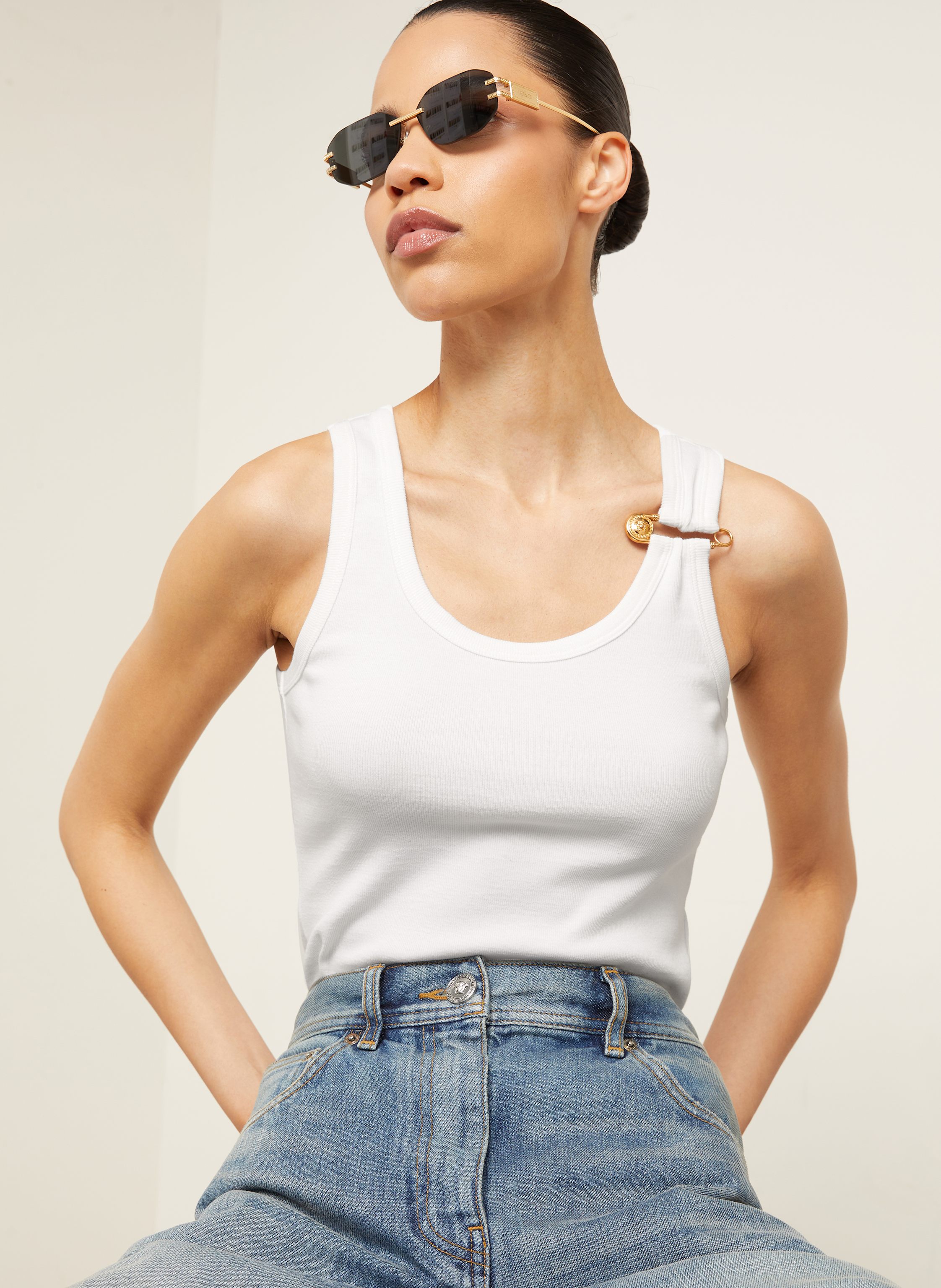 Thumbnail - Versace Top weiss