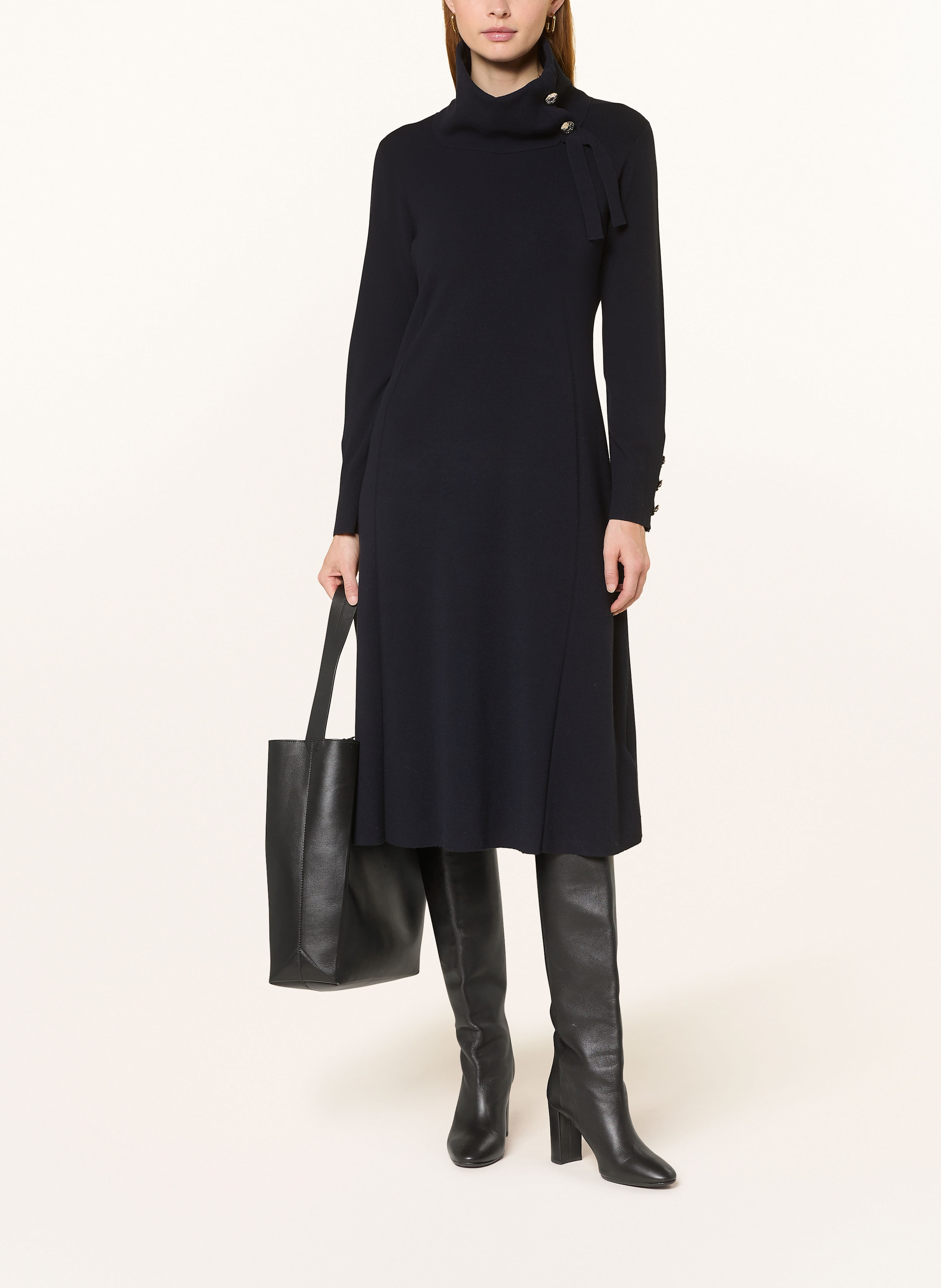 Thumbnail - Elena Miro Strickkleid blau