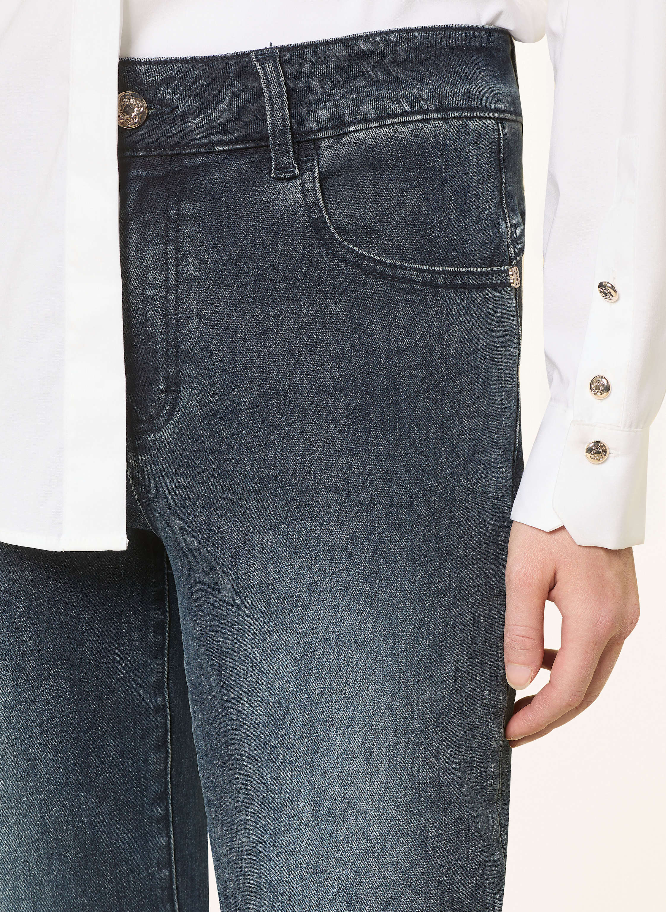 Thumbnail - Elena Miro Skinny Jeans blau