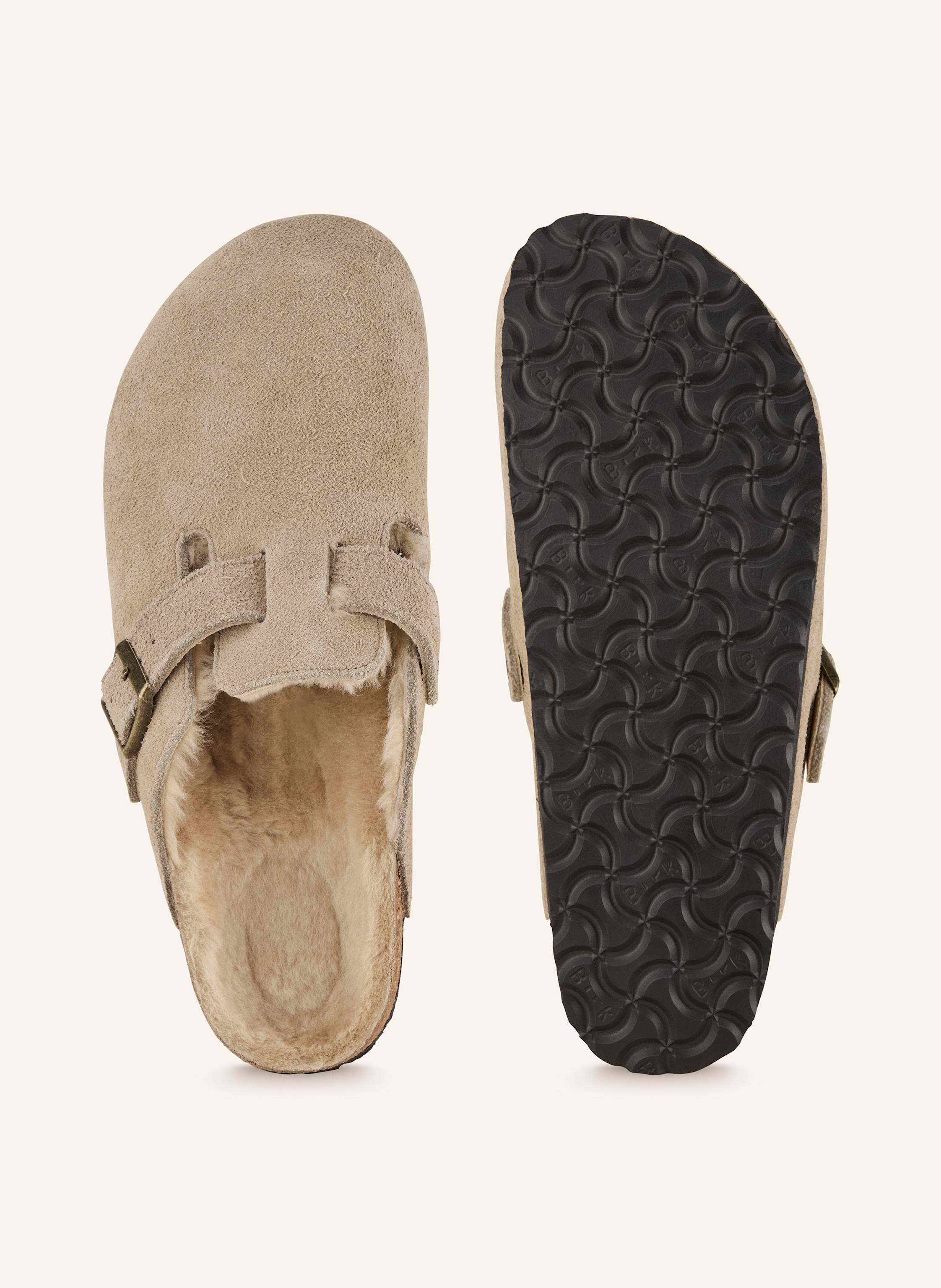 Thumbnail - Birkenstock Pantoletten Boston Shearling beige