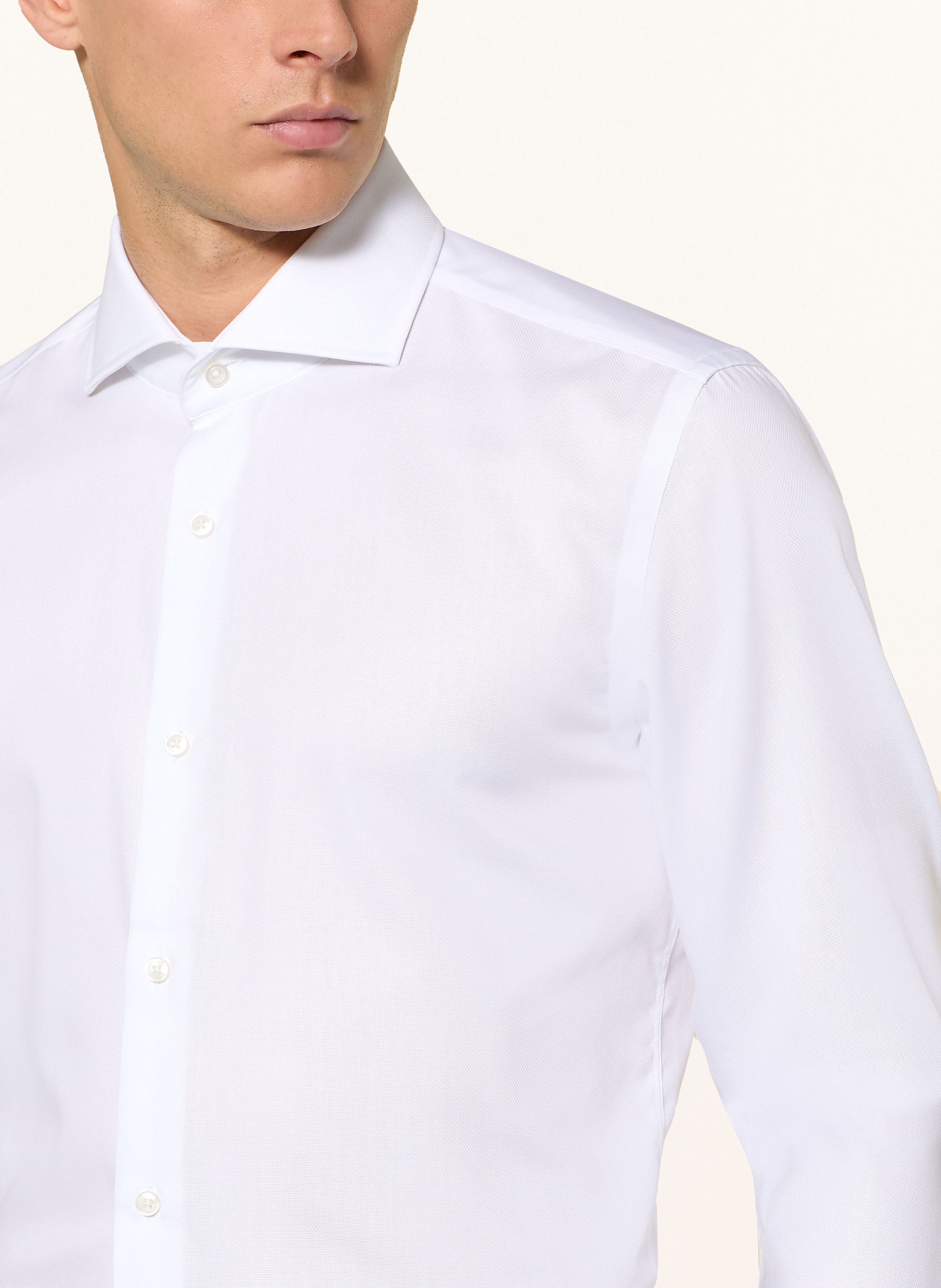 Thumbnail - Boss Piqué-Hemd Hank Slim Fit weiss