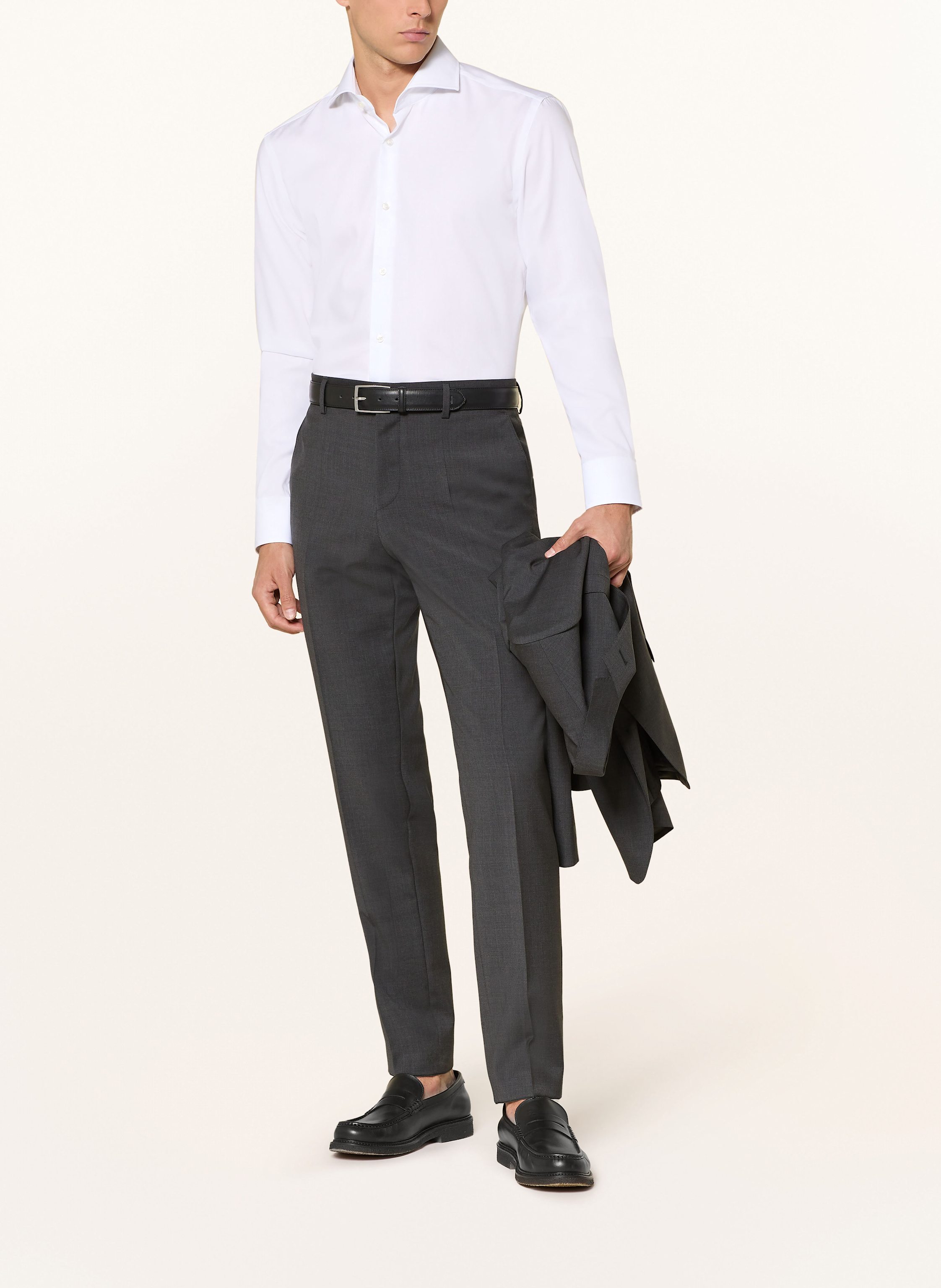 Thumbnail - Boss Piqué-Hemd Hank Slim Fit weiss