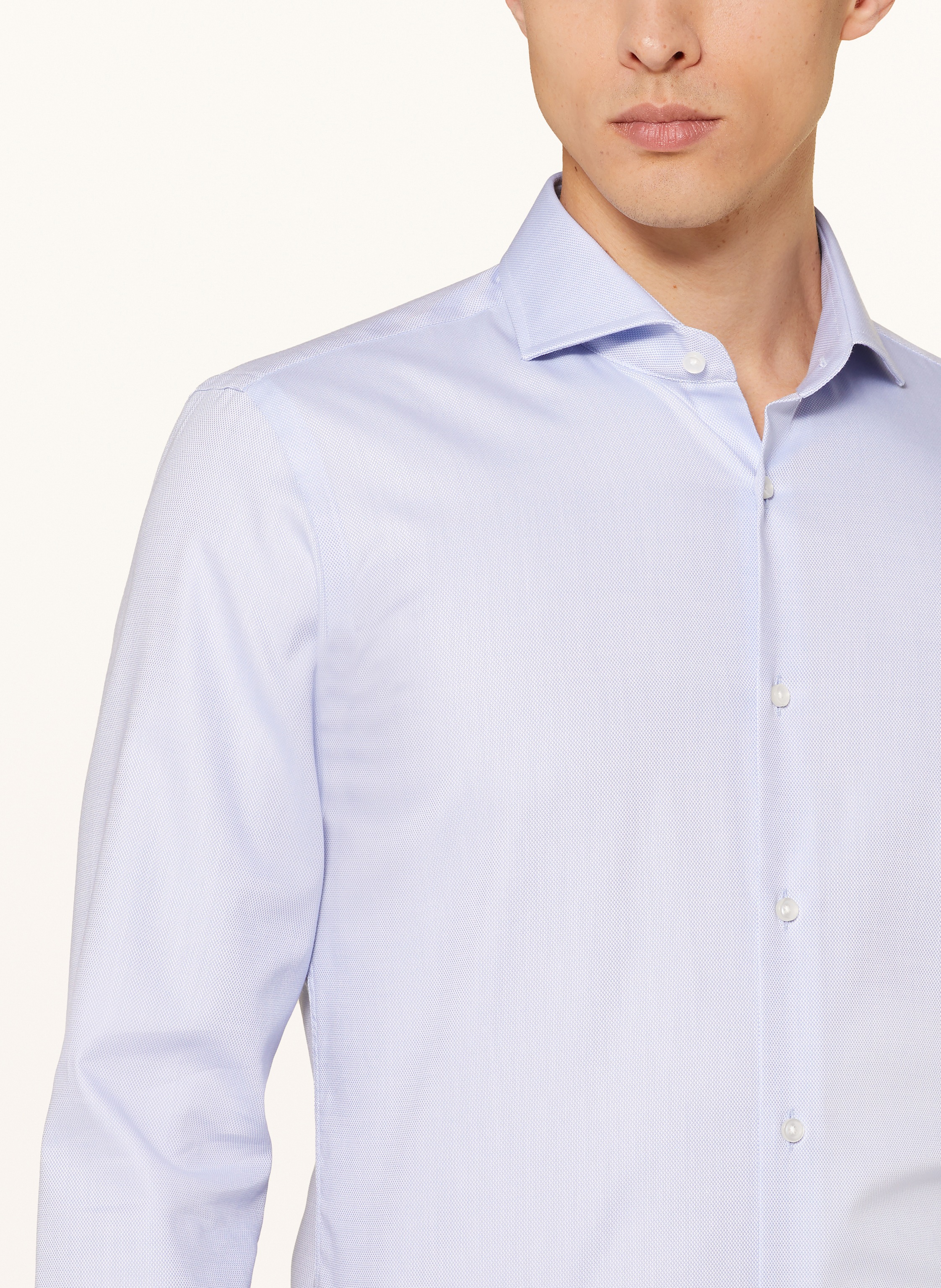 Thumbnail - Boss Piqué-Hemd Hank Slim Fit blau