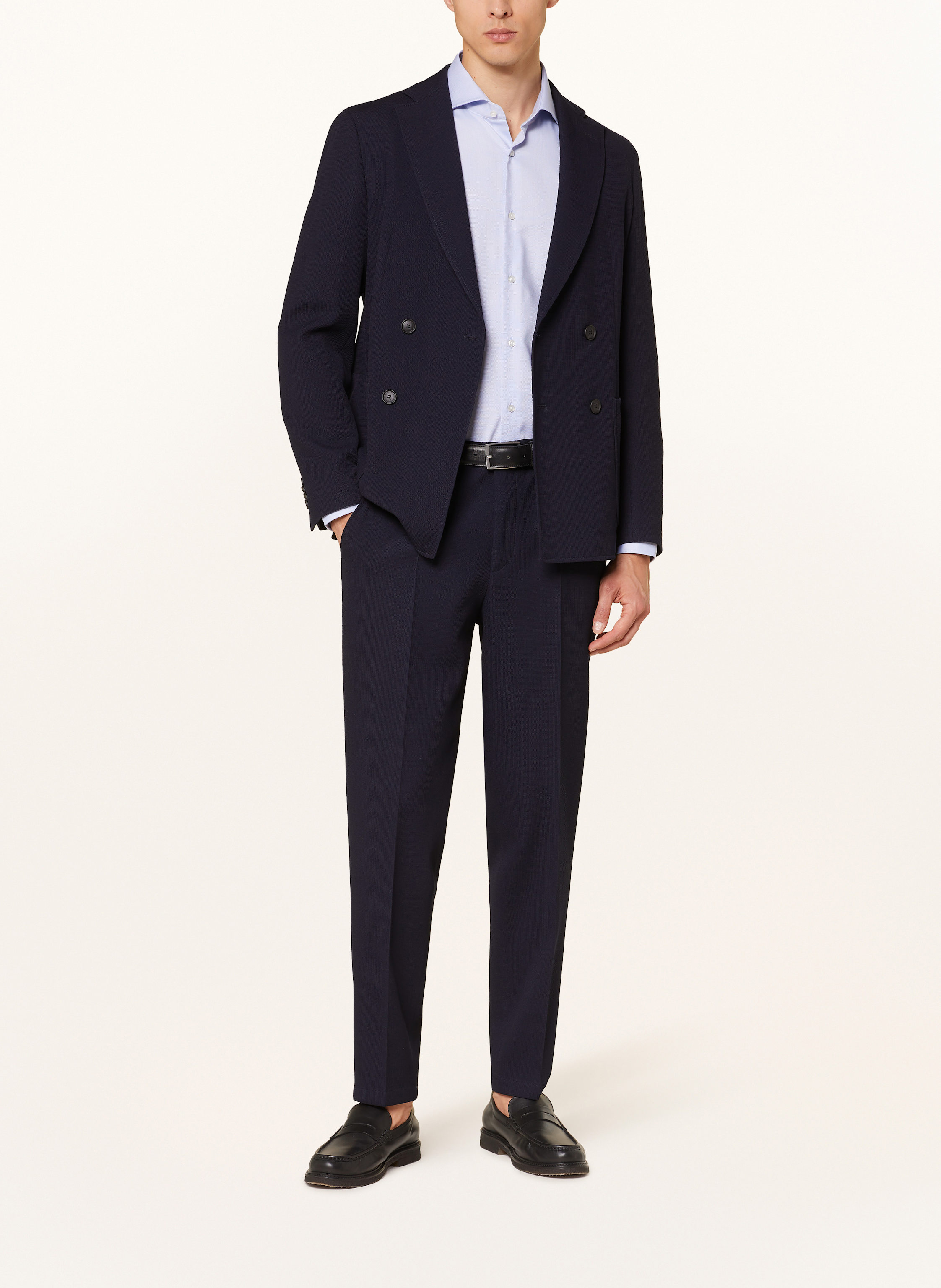 Thumbnail - Boss Piqué-Hemd Hank Slim Fit blau