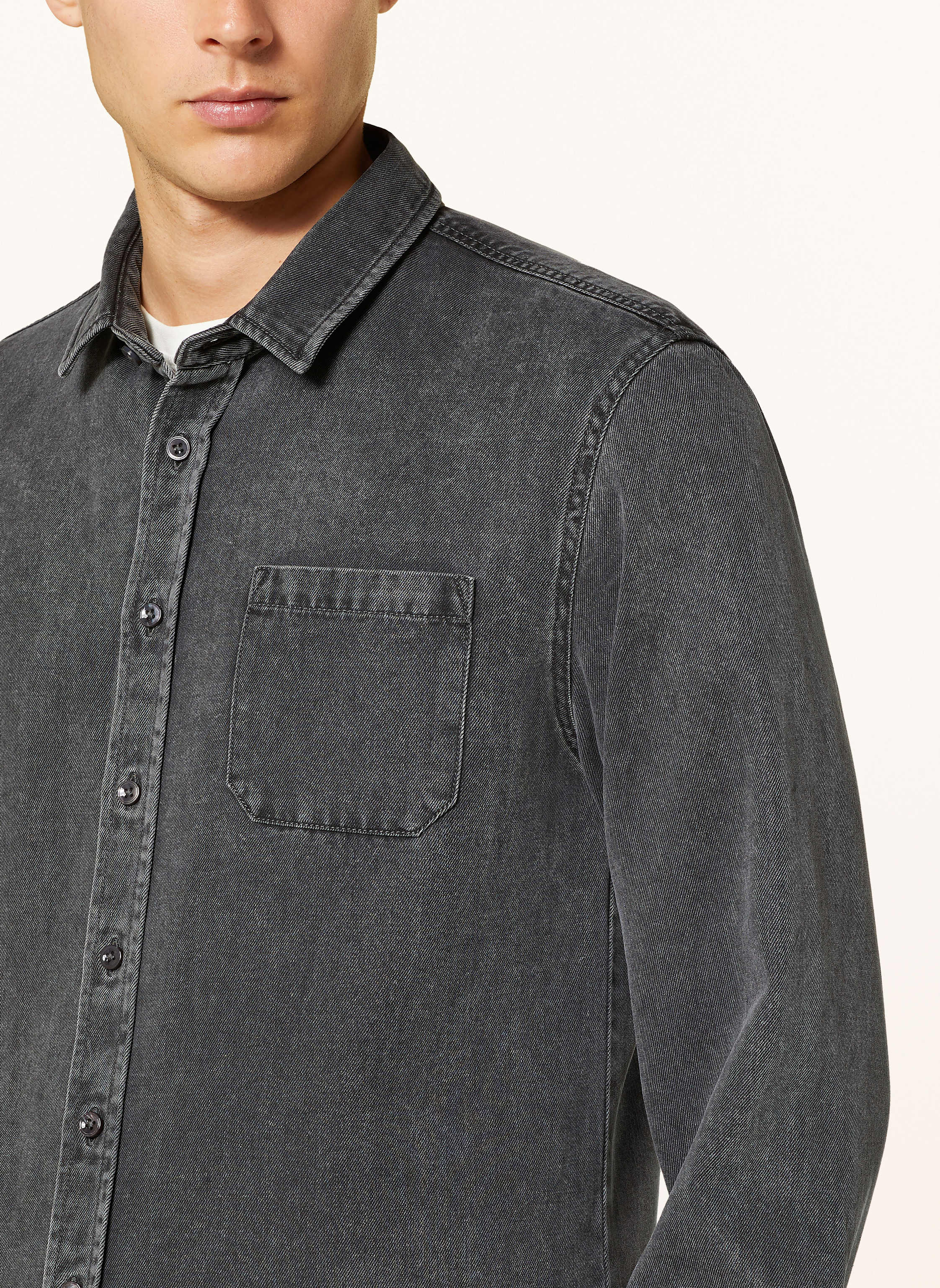 Thumbnail - Juvia Jeanshemd Franz Regular Fit schwarz