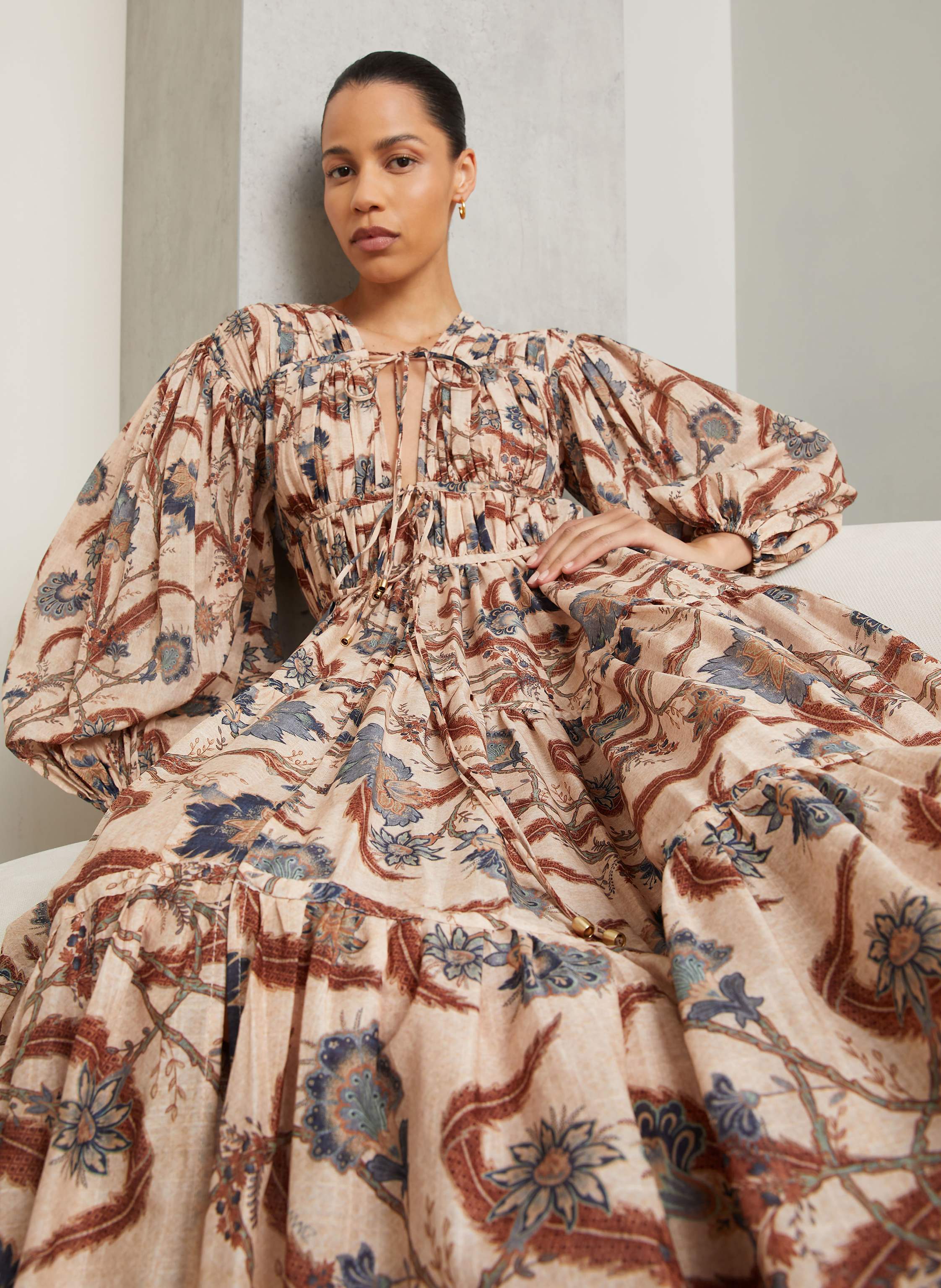 Thumbnail - Zimmermann Kleid Asension beige
