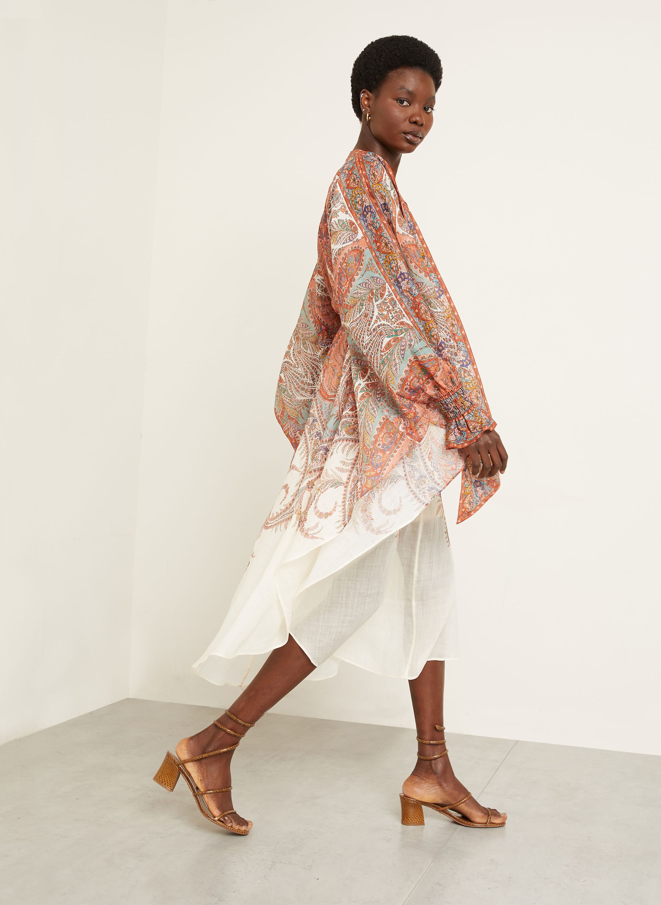 Thumbnail - Zimmermann Schluppenkleid Rhiannon beige