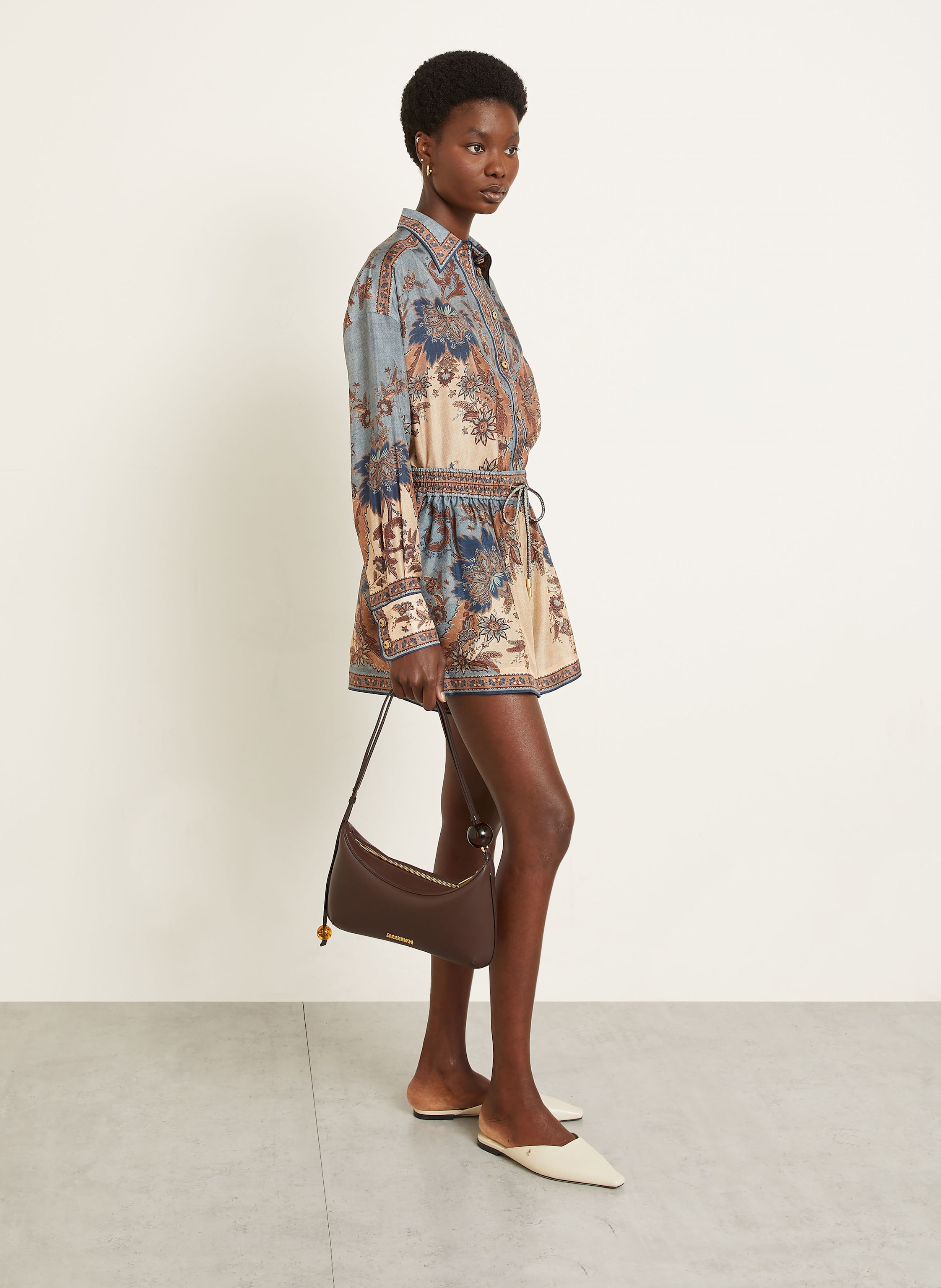 Thumbnail - Zimmermann Seidenshorts Ascension blau