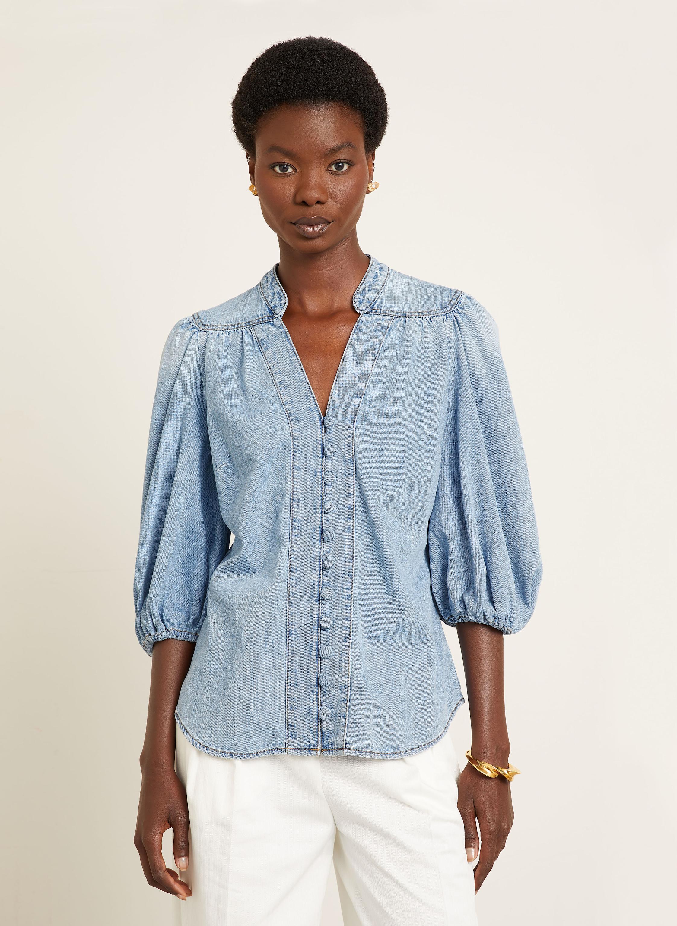 Thumbnail - Zimmermann Jeansbluse Lucky blau