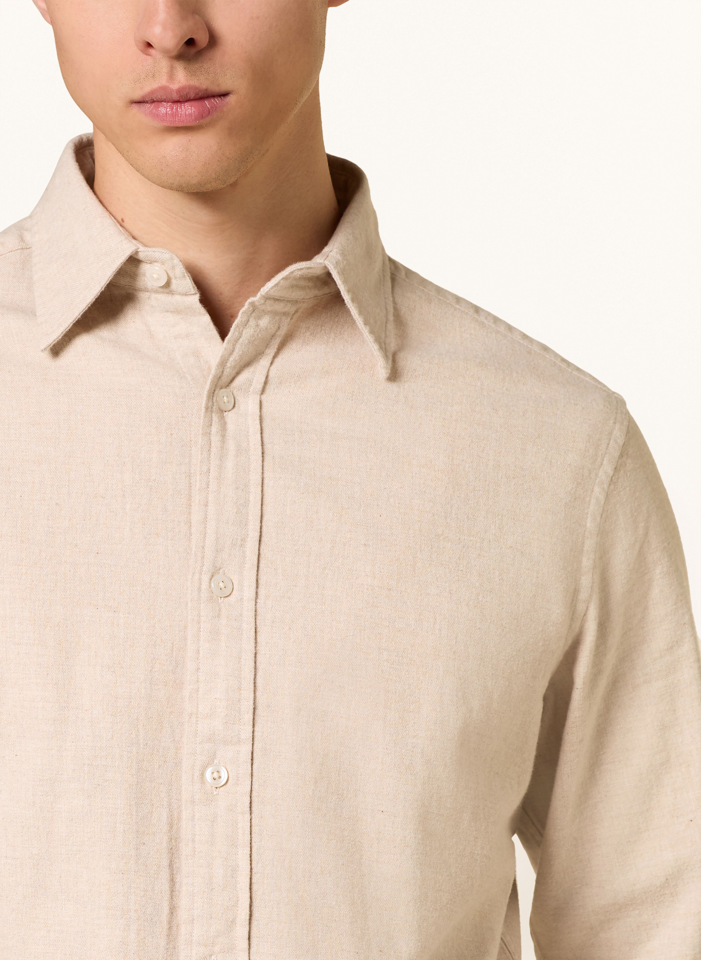 Thumbnail - Gant Flanellhemd Regular Fit beige