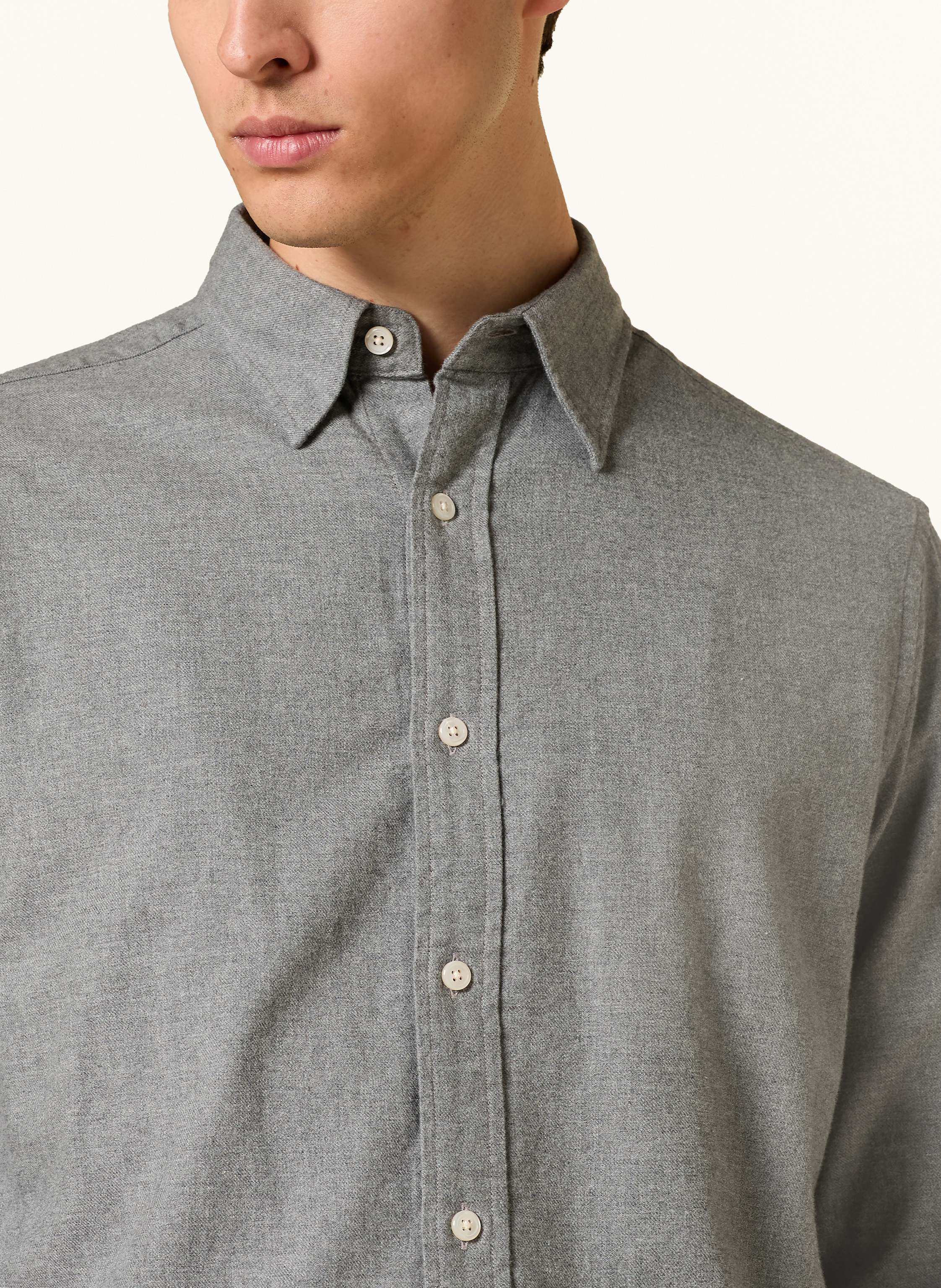 Thumbnail - Gant Flanellhemd Regular Fit grau