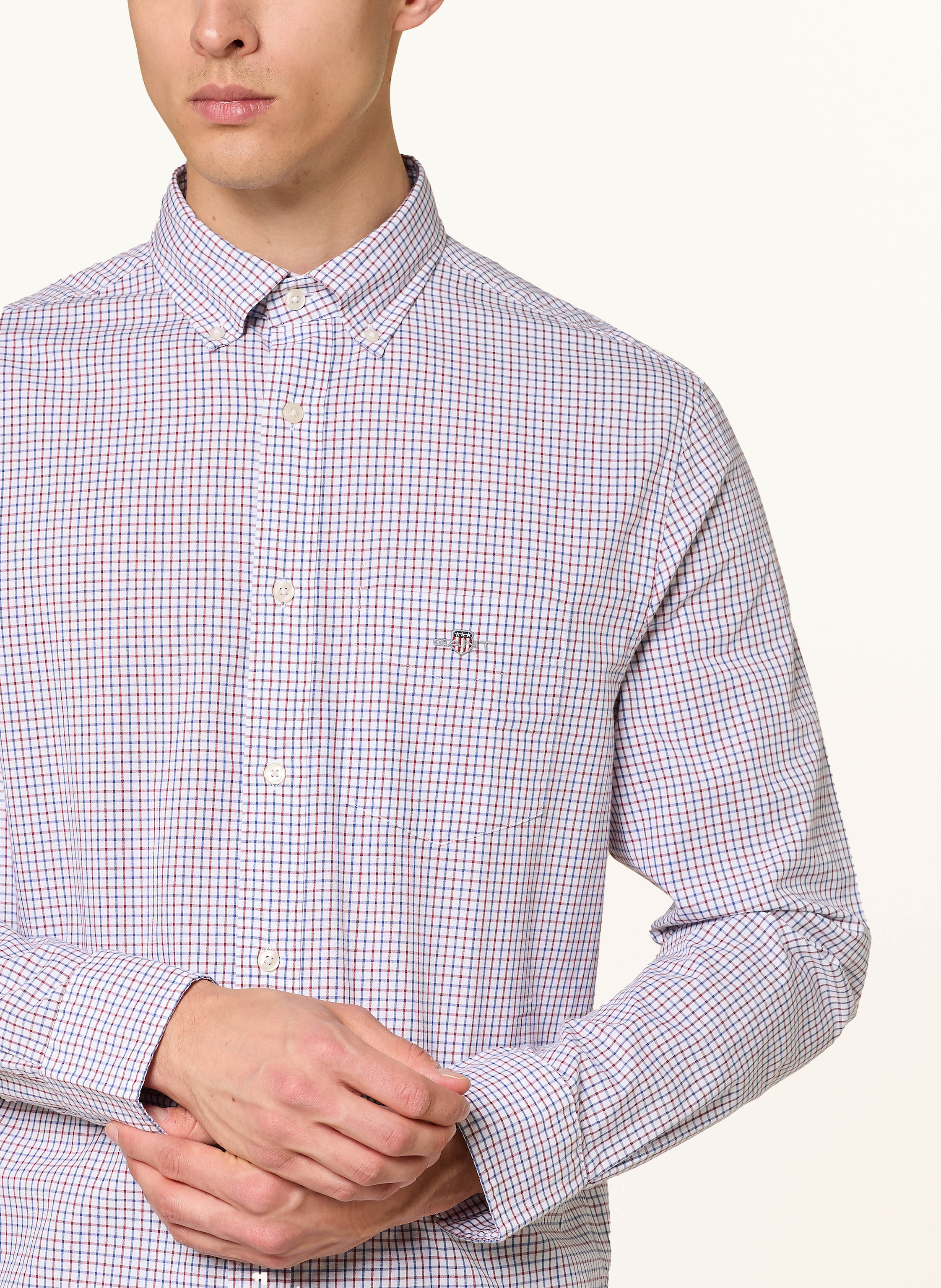 Thumbnail - Gant Hemd Regular Fit rot
