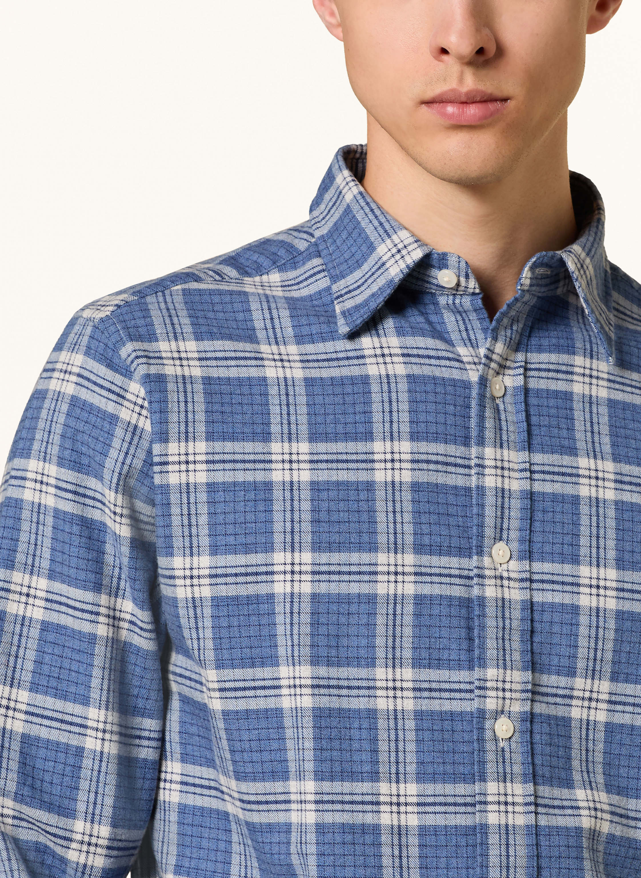 Thumbnail - Gant Flanellhemd Regular Fit blau