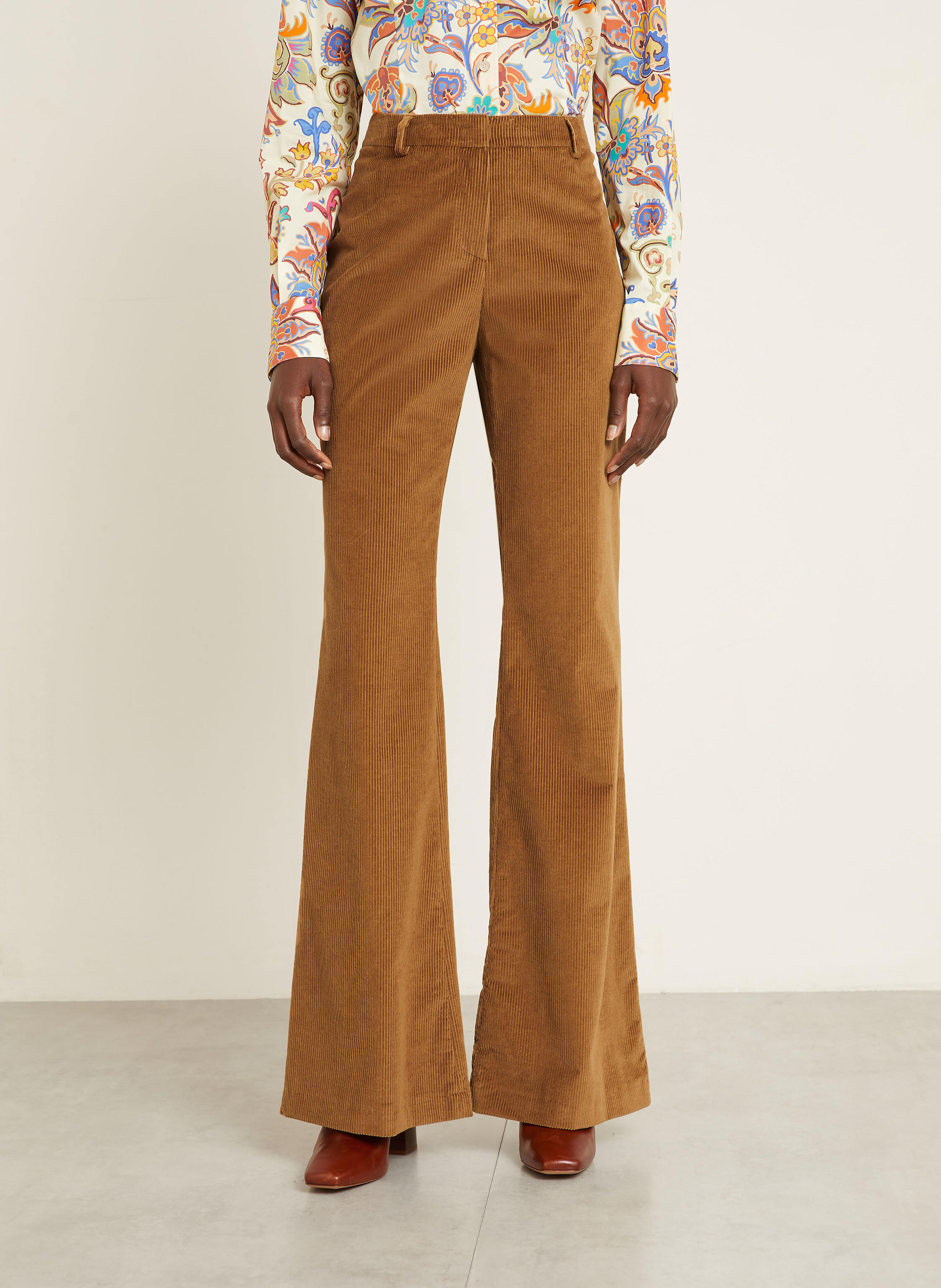 Thumbnail - Etro Bootcut-Hose Aus Cord braun