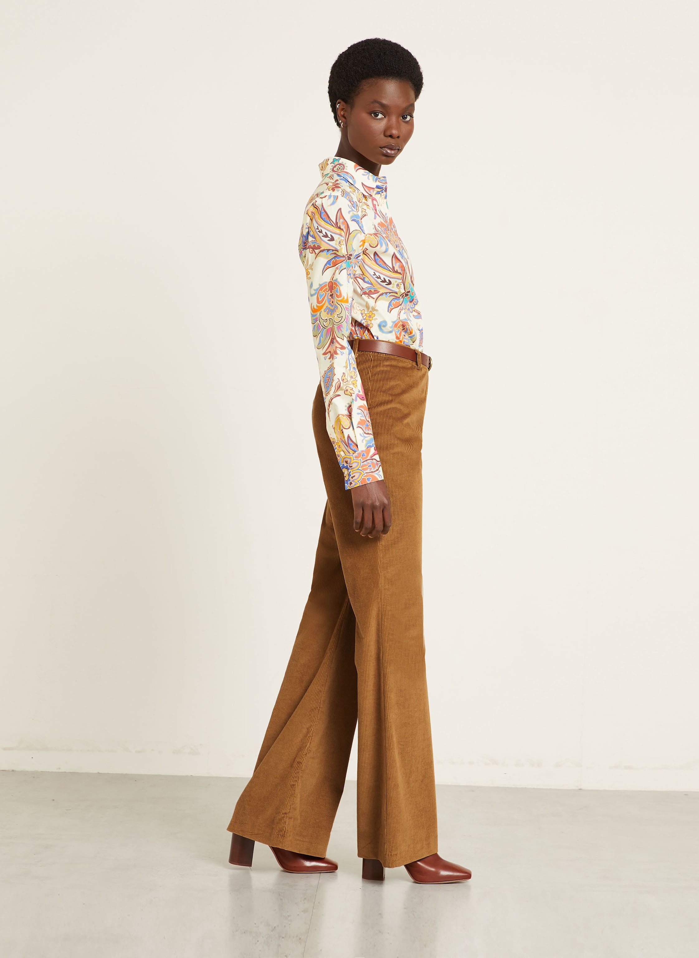 Thumbnail - Etro Bootcut-Hose Aus Cord braun