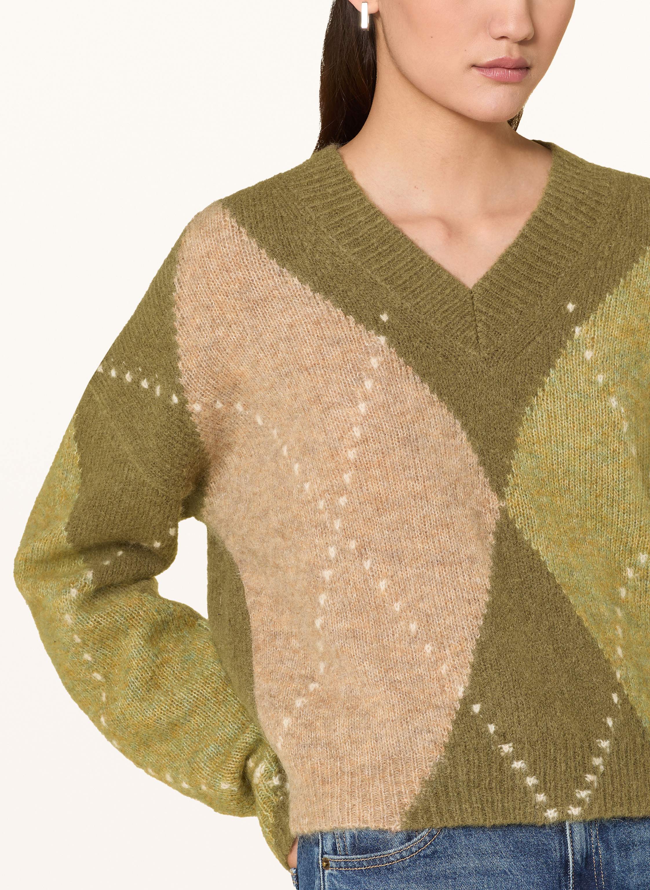 Thumbnail - Darling Harbour Pullover Mit Mohair Und Glitzergarn gruen