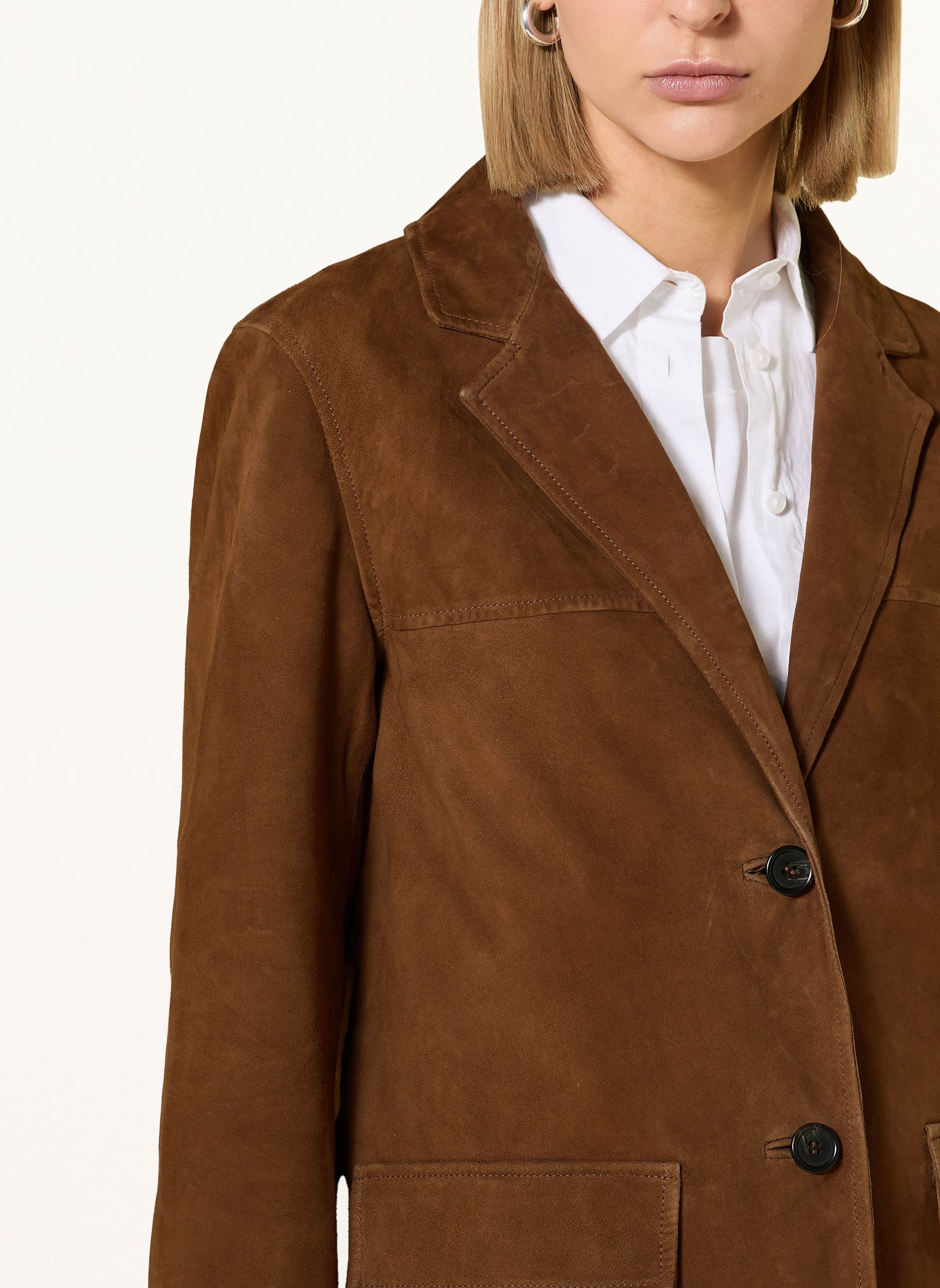 Thumbnail - Darling Harbour Lederblazer braun