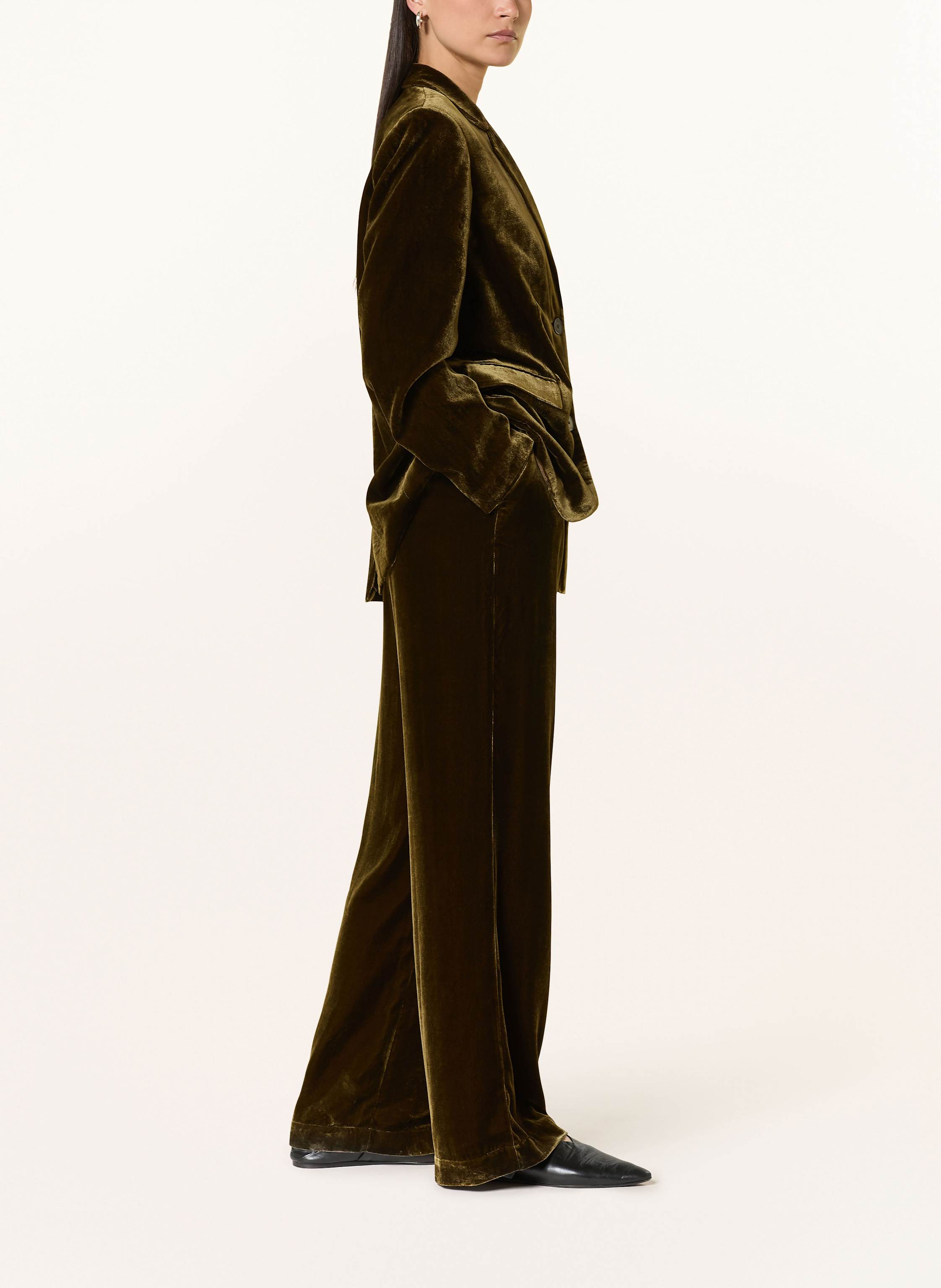 Thumbnail - Closed Marlenehose Winona Aus Samt gruen