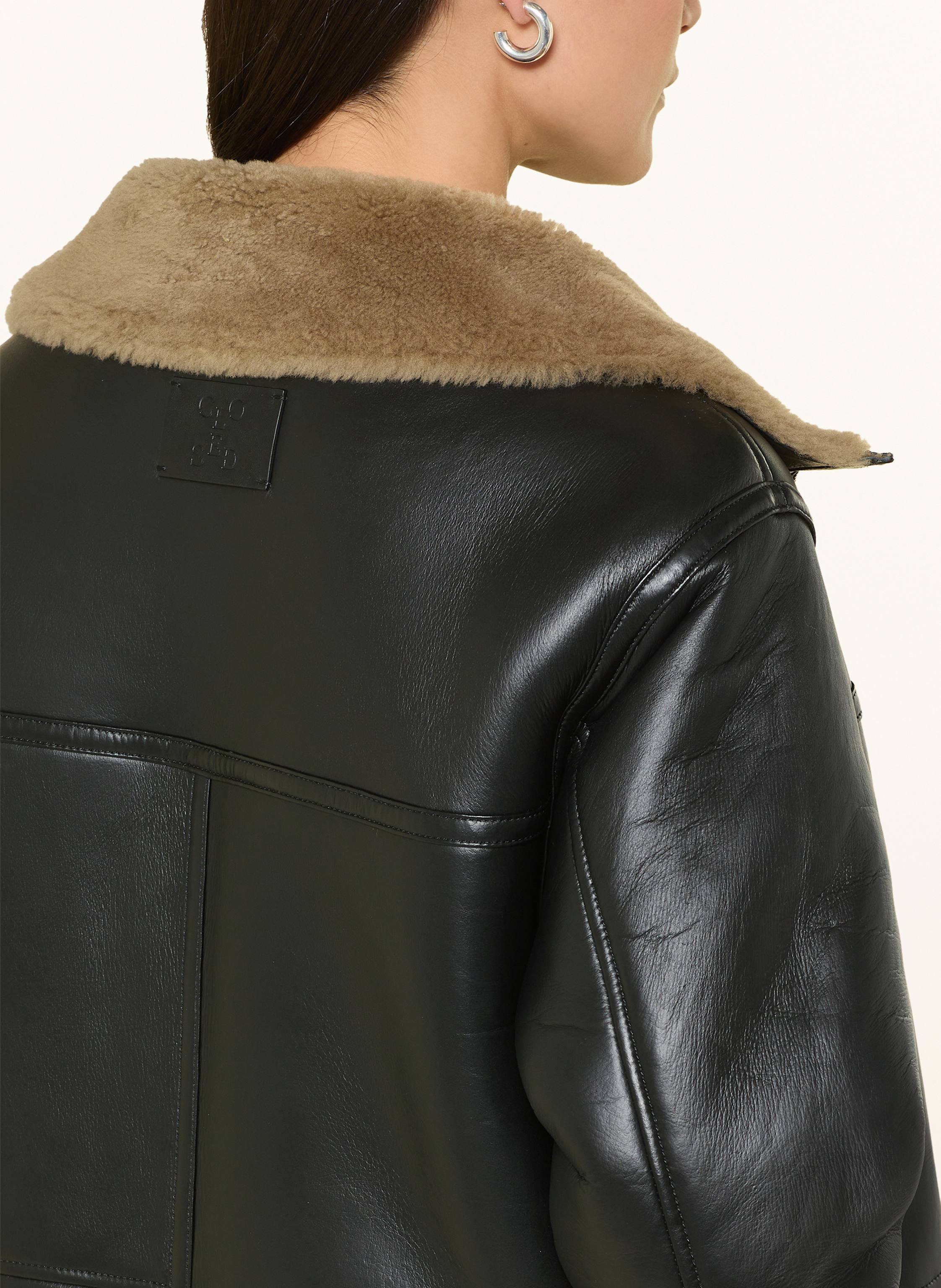 Thumbnail - Closed Lederjacke Zum Wenden schwarz