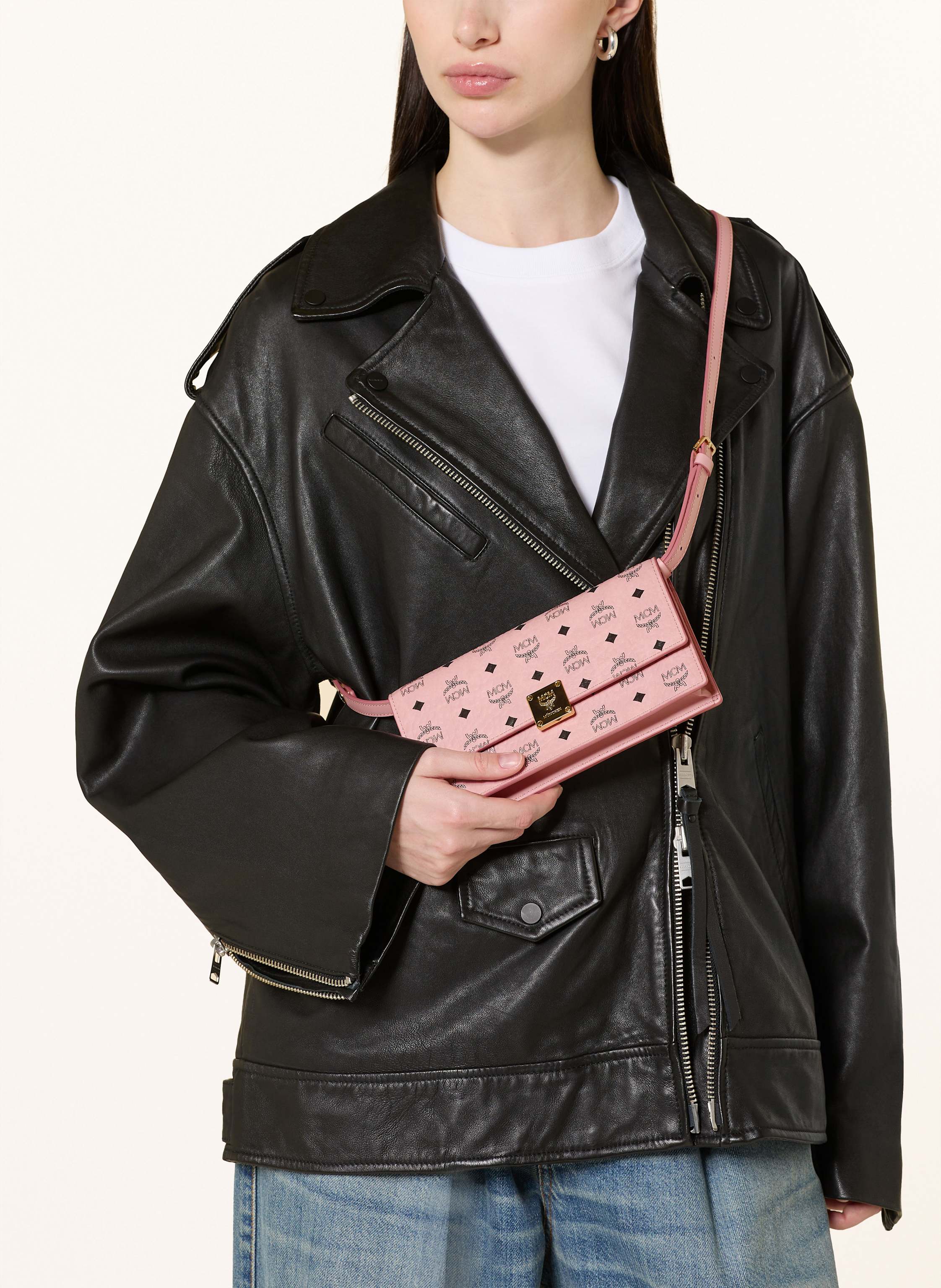 Thumbnail - Mcm Geldbörse Aren Zum Umhängen rosa