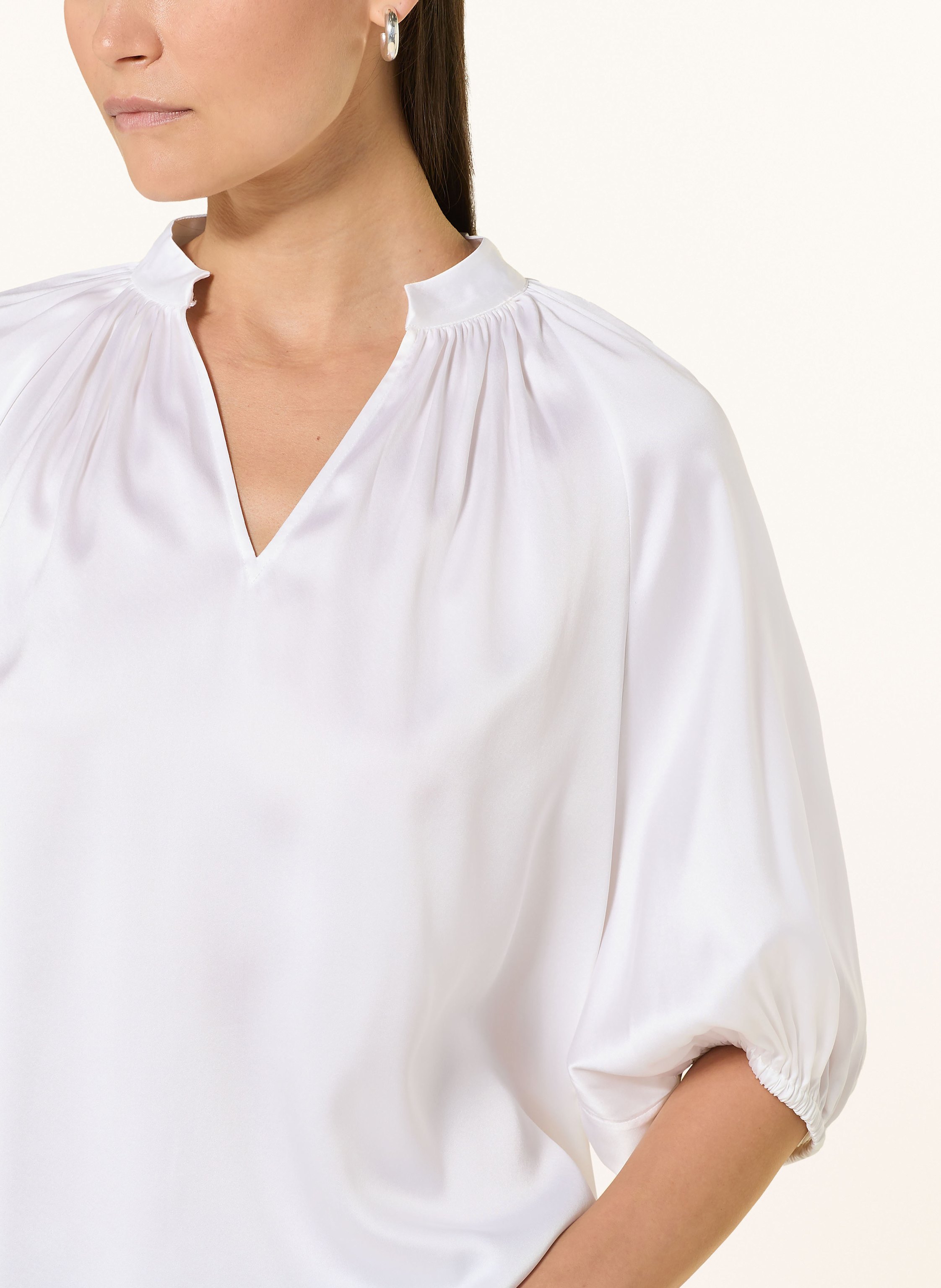 Thumbnail - Herzen's Angelegenheit Seidenbluse Mit 3/4-Arm weiss