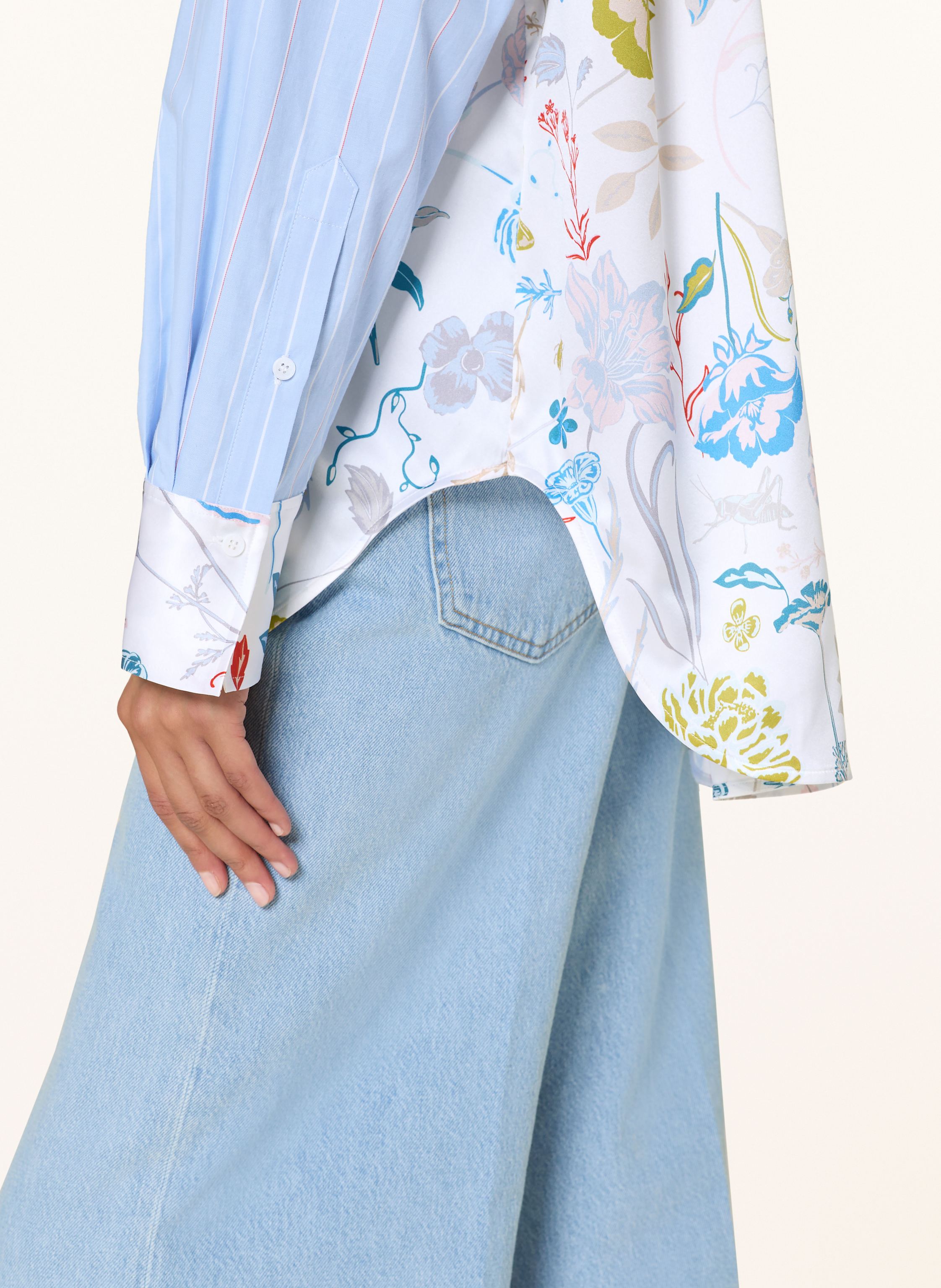 Thumbnail - Herzen's Angelegenheit Hemdbluse Im Materialmix blau