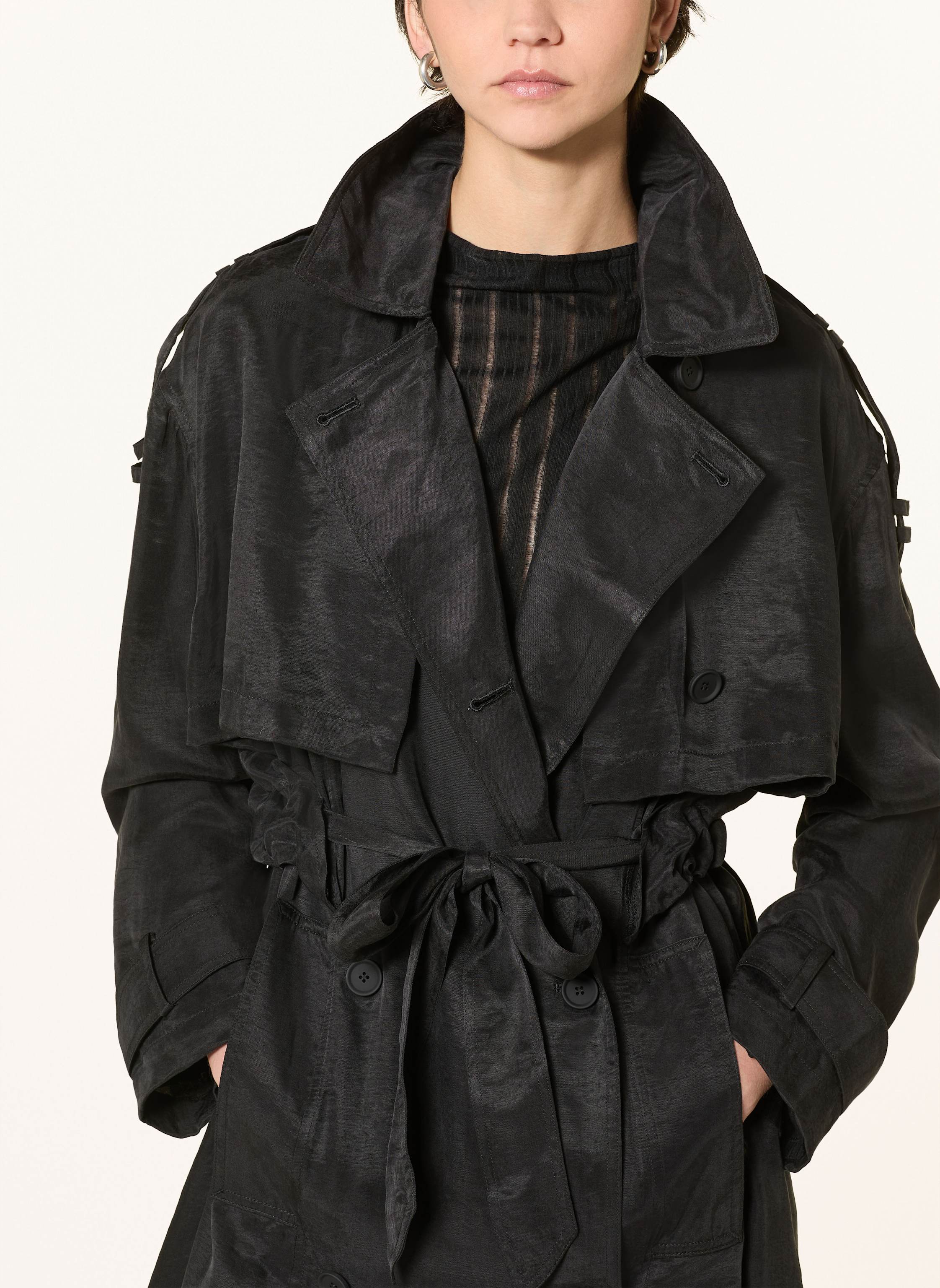 Thumbnail - Allsaints Trenchcoat Linnie schwarz