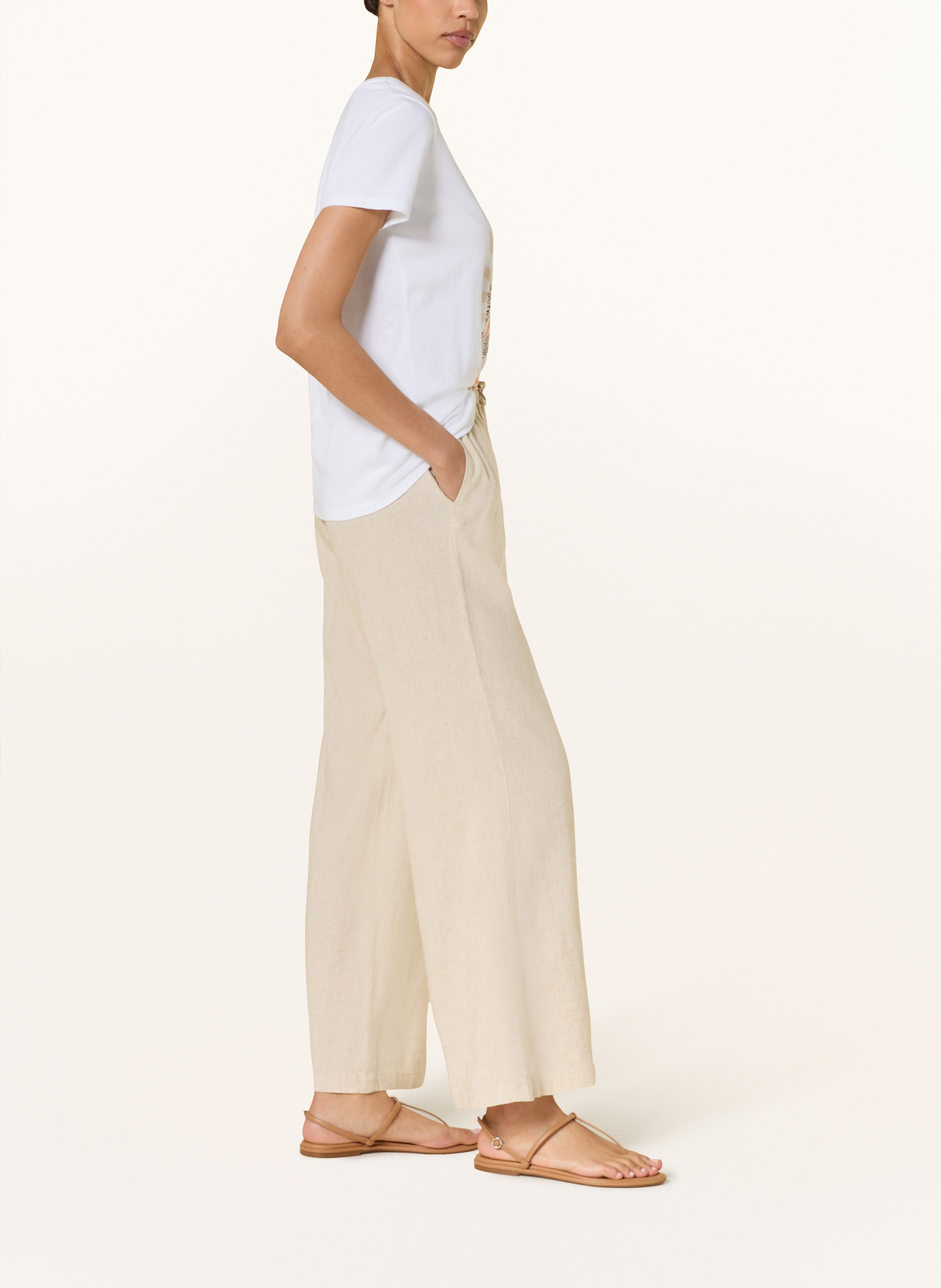 Thumbnail - Juvia Hose Florens Mit Leinen beige