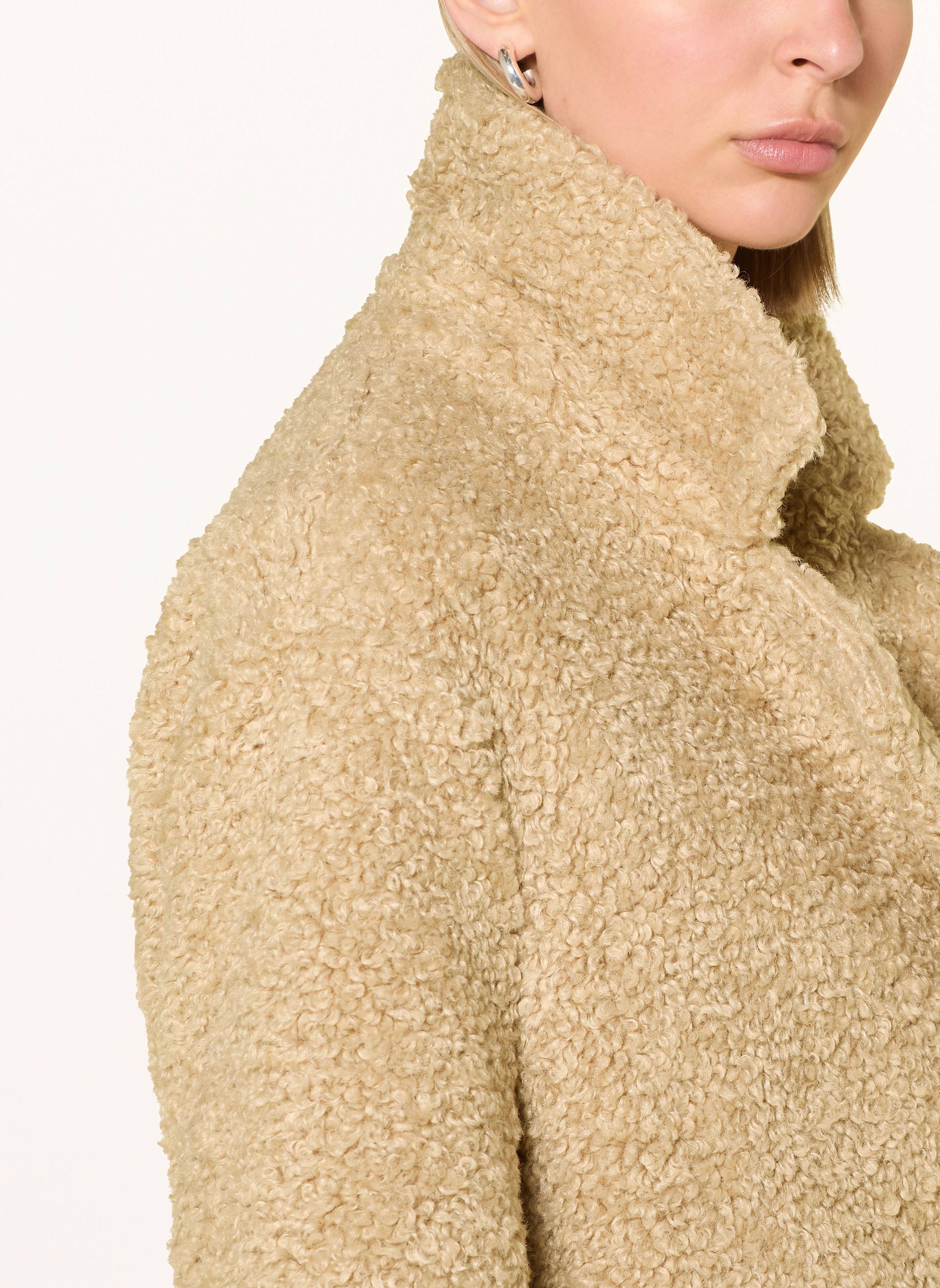 Thumbnail - More & More Teddyfell-Mantel beige