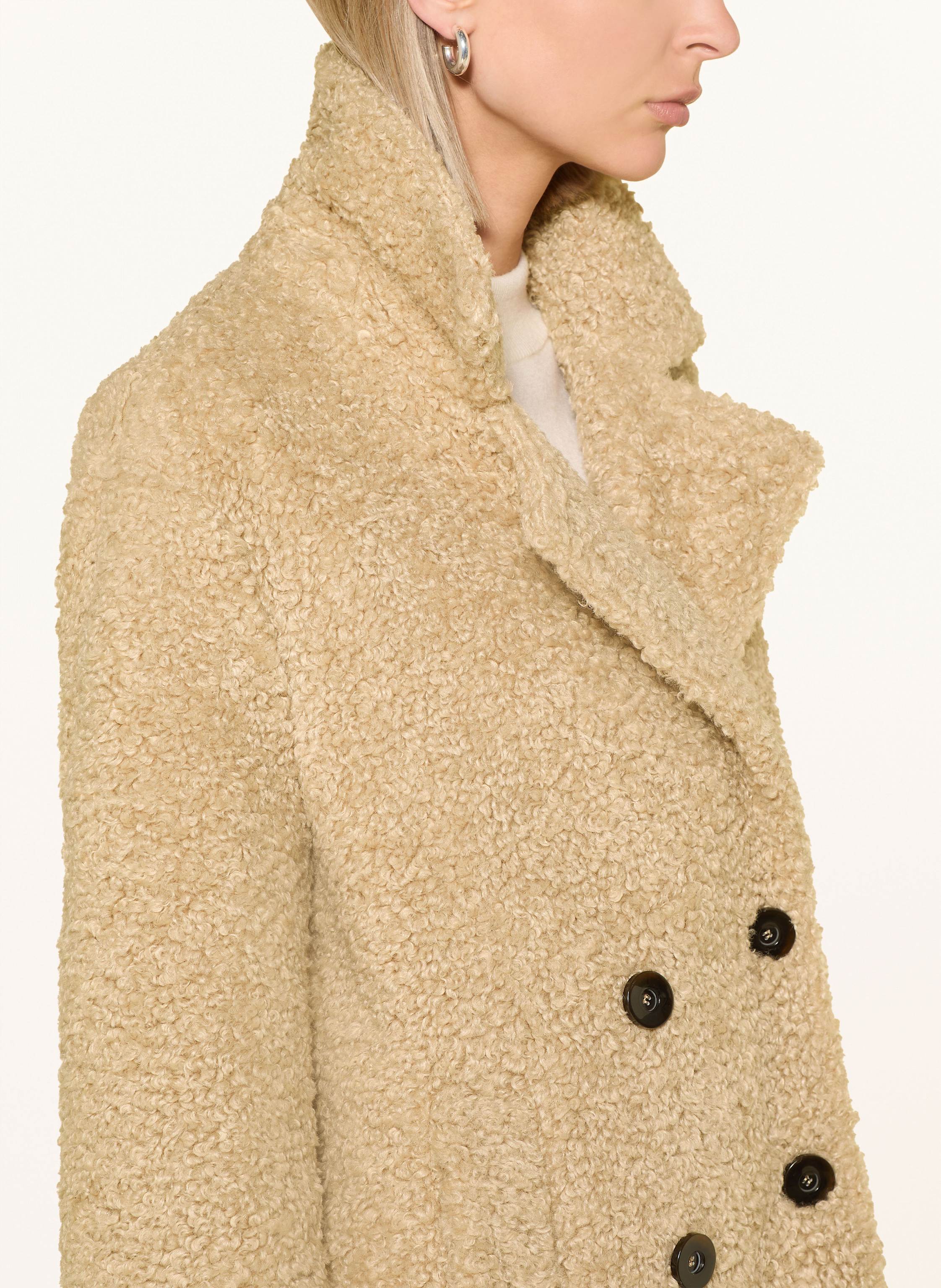 Thumbnail - More & More Teddyfell-Mantel beige