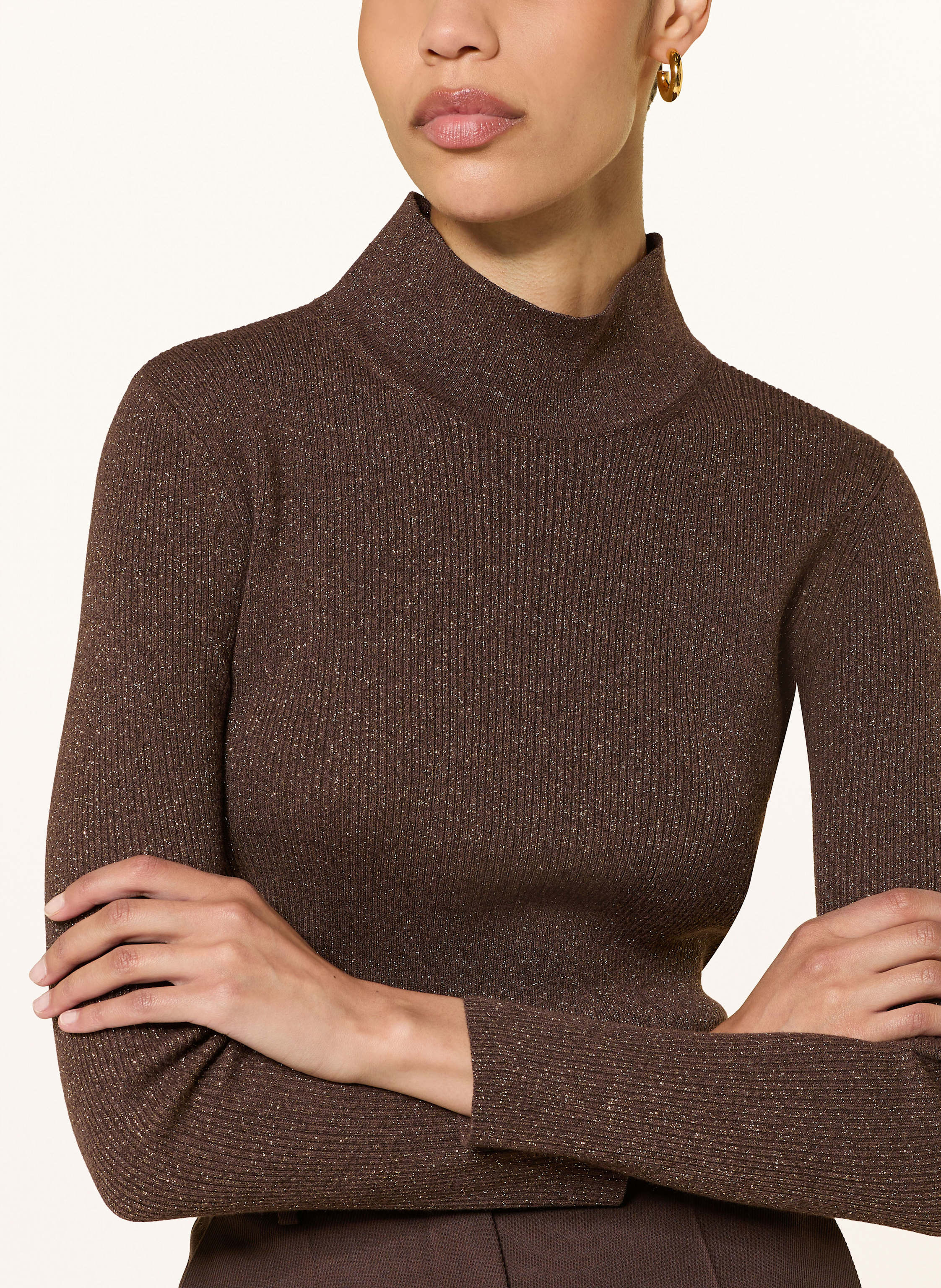 Thumbnail - Luisa Cerano Pullover Mit Glitzergarn braun