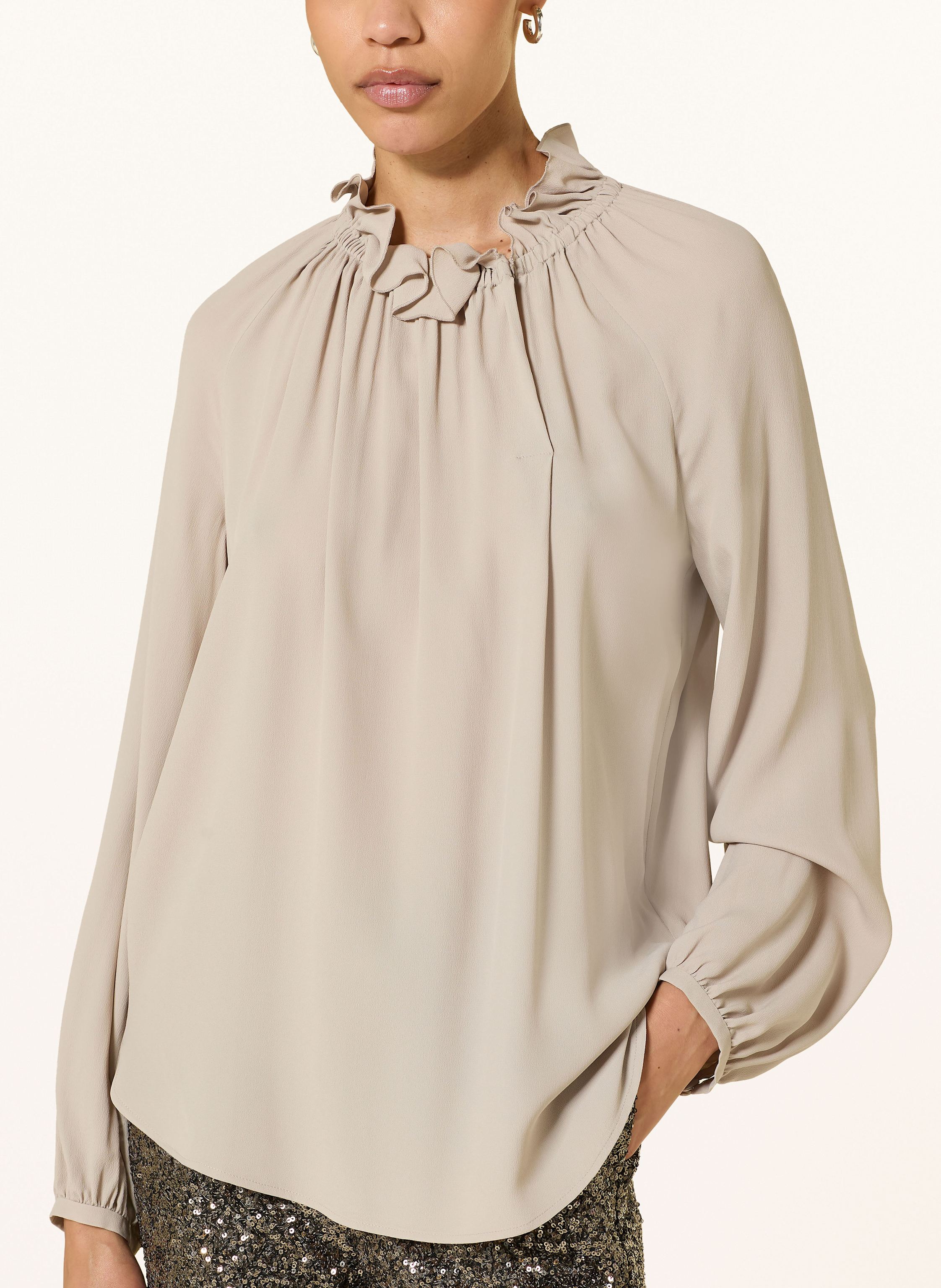 Thumbnail - Luisa Cerano Blusenshirt Mit Seide Und Rüschen beige