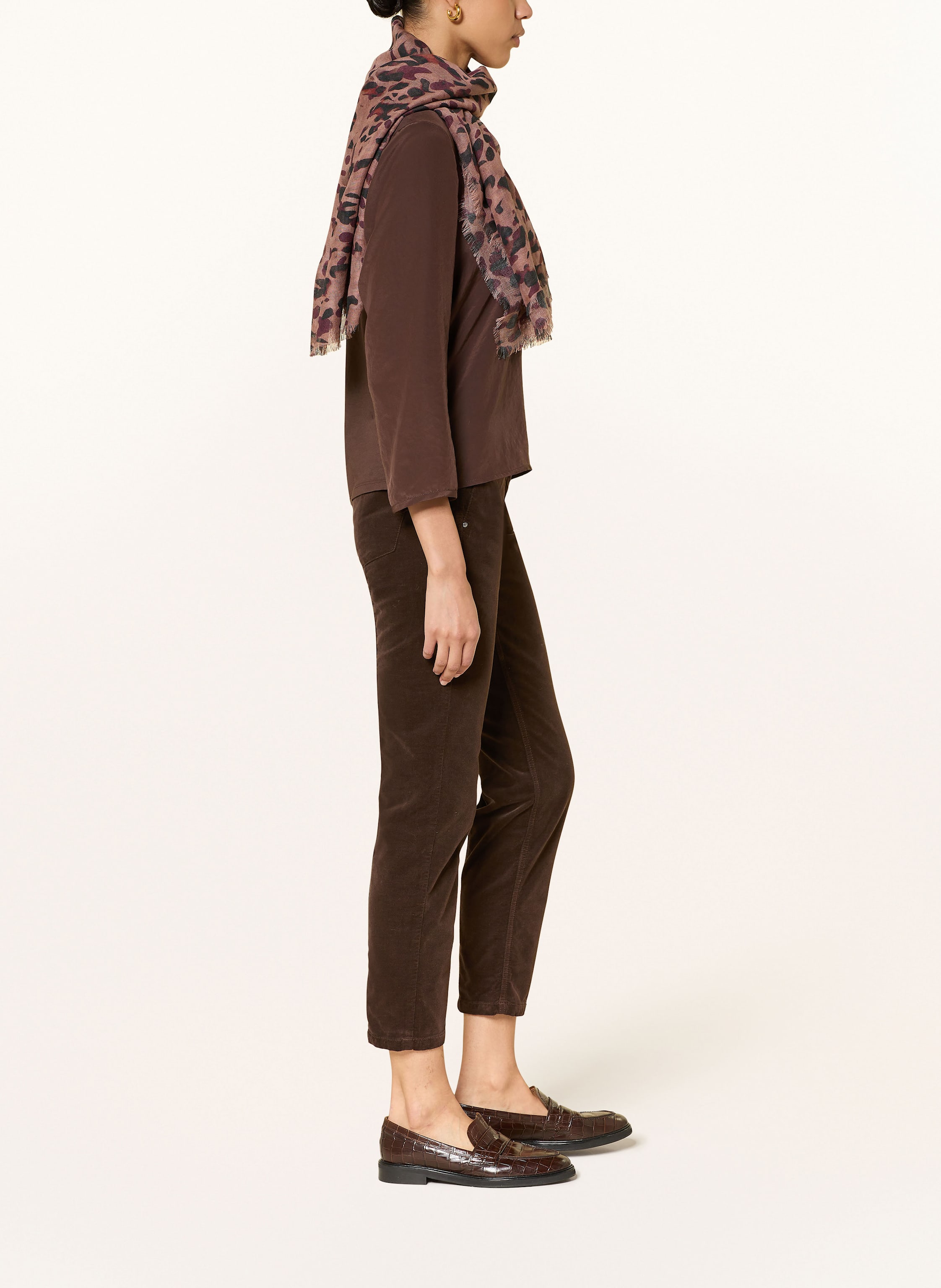 Thumbnail - Luisa Cerano 7/8-Hose Aus Samt braun