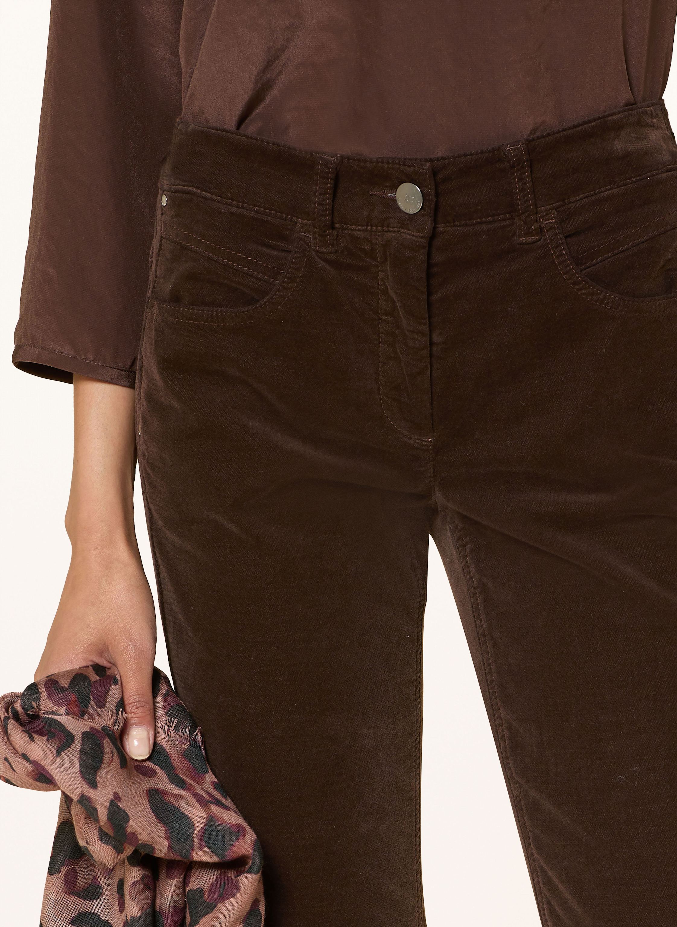 Thumbnail - Luisa Cerano 7/8-Hose Aus Samt braun