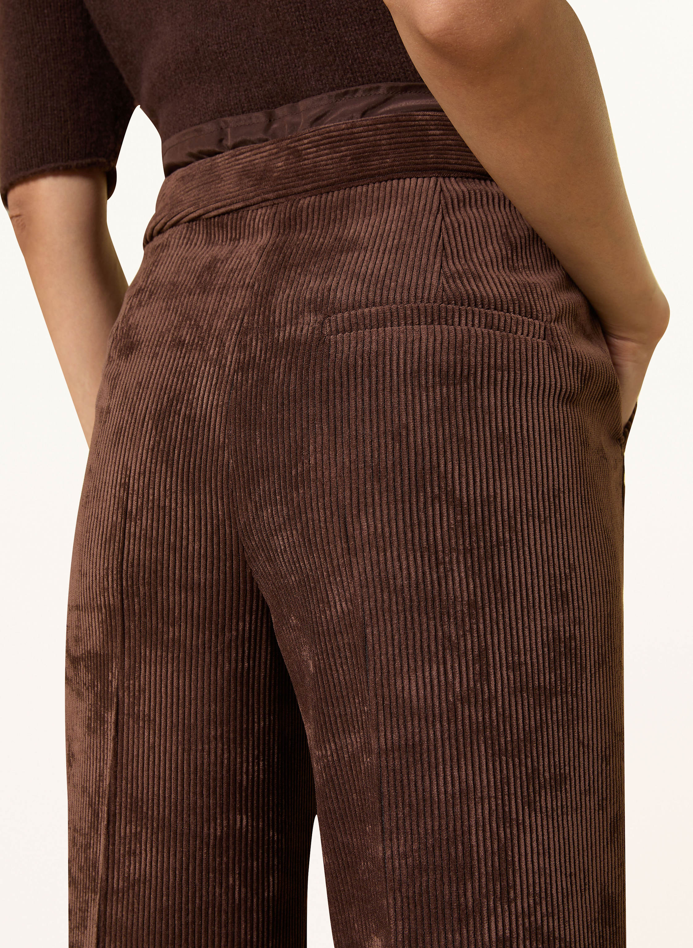 Thumbnail - Luisa Cerano 7/8-Hose Aus Cord braun