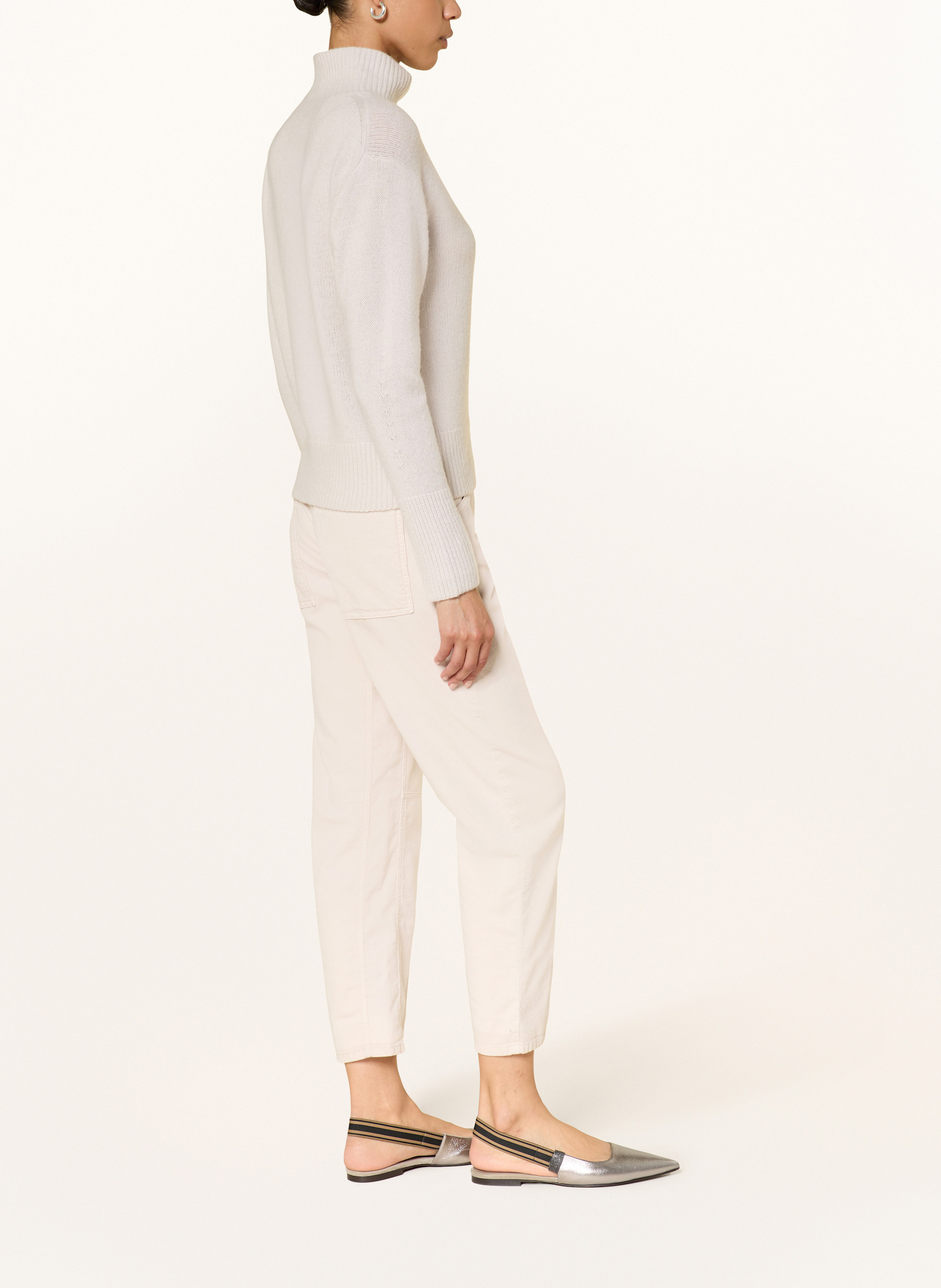 Thumbnail - Luisa Cerano 7/8-Hose Aus Cord beige