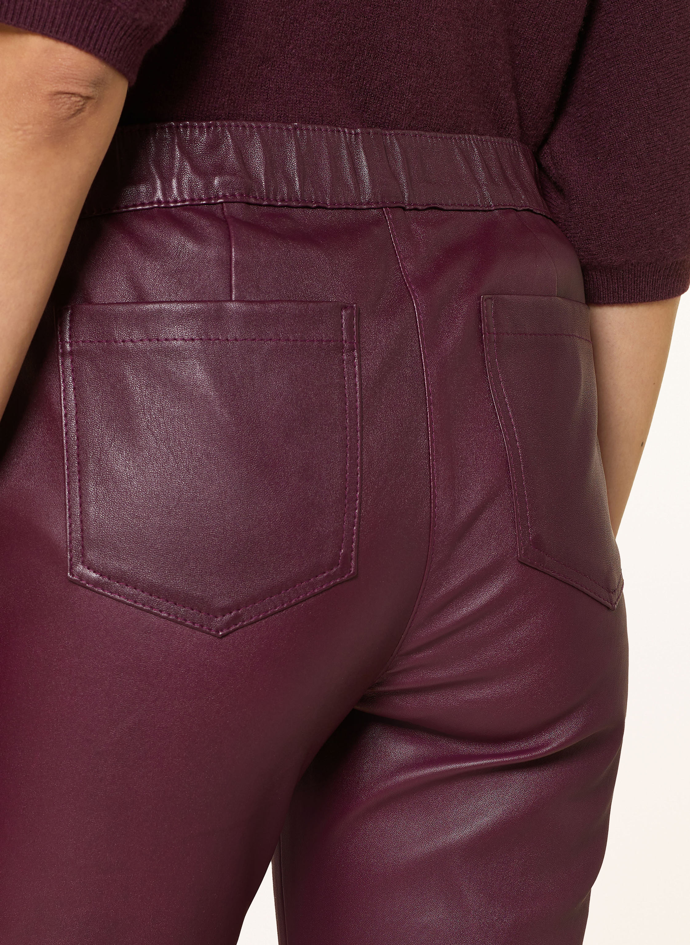 Thumbnail - Luisa Cerano 7/8-Hose Aus Leder rot